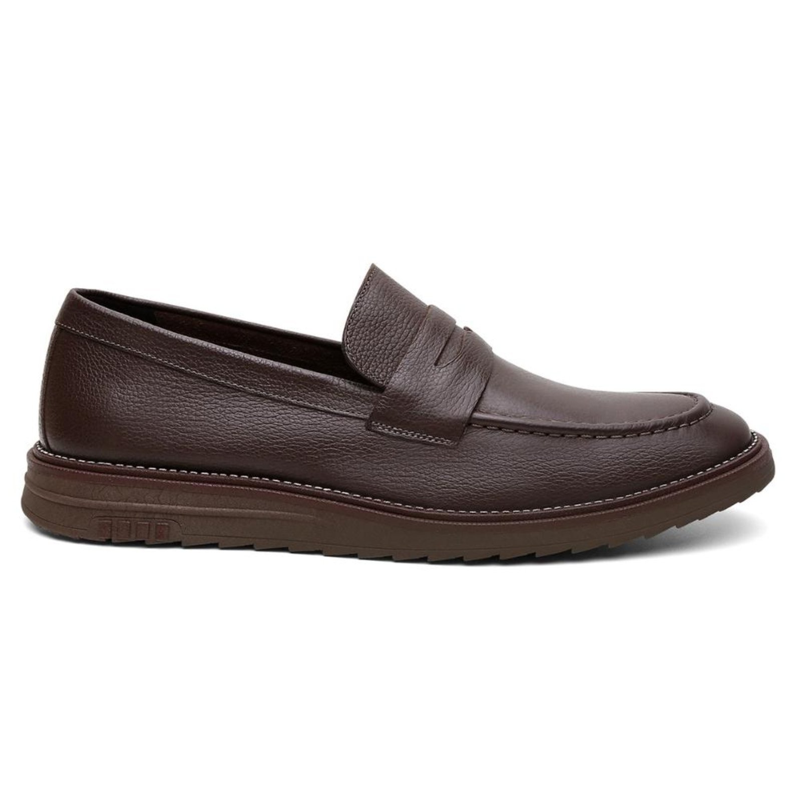 Mocassim Loafer Masculino Casual Couro Café 37 Café