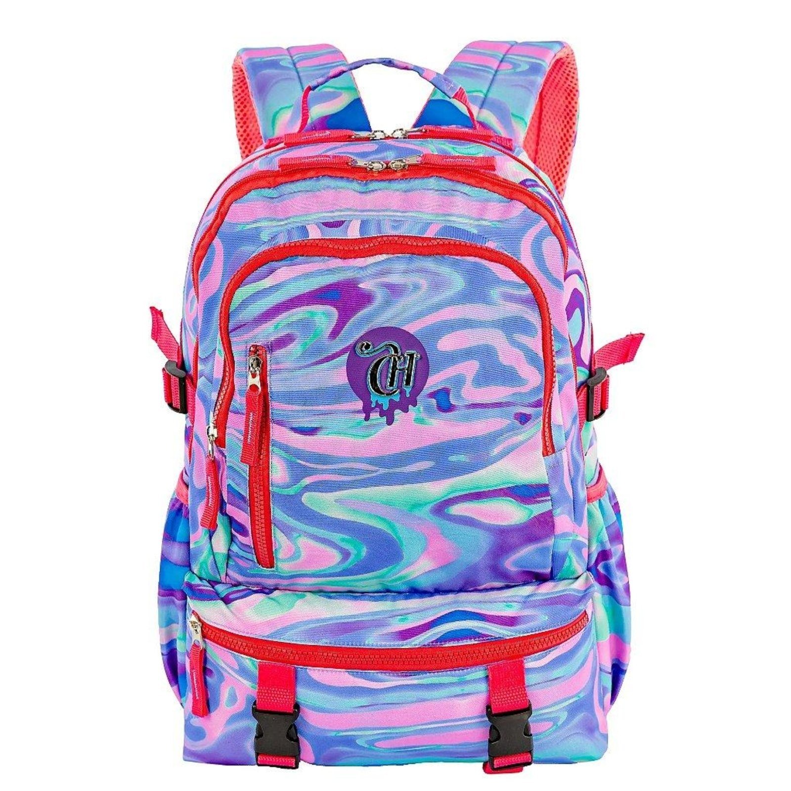Vista 2 Infantil - Mochila Sestini Grande Capricho Abstract Colorido Aura incolor Sestini incolor