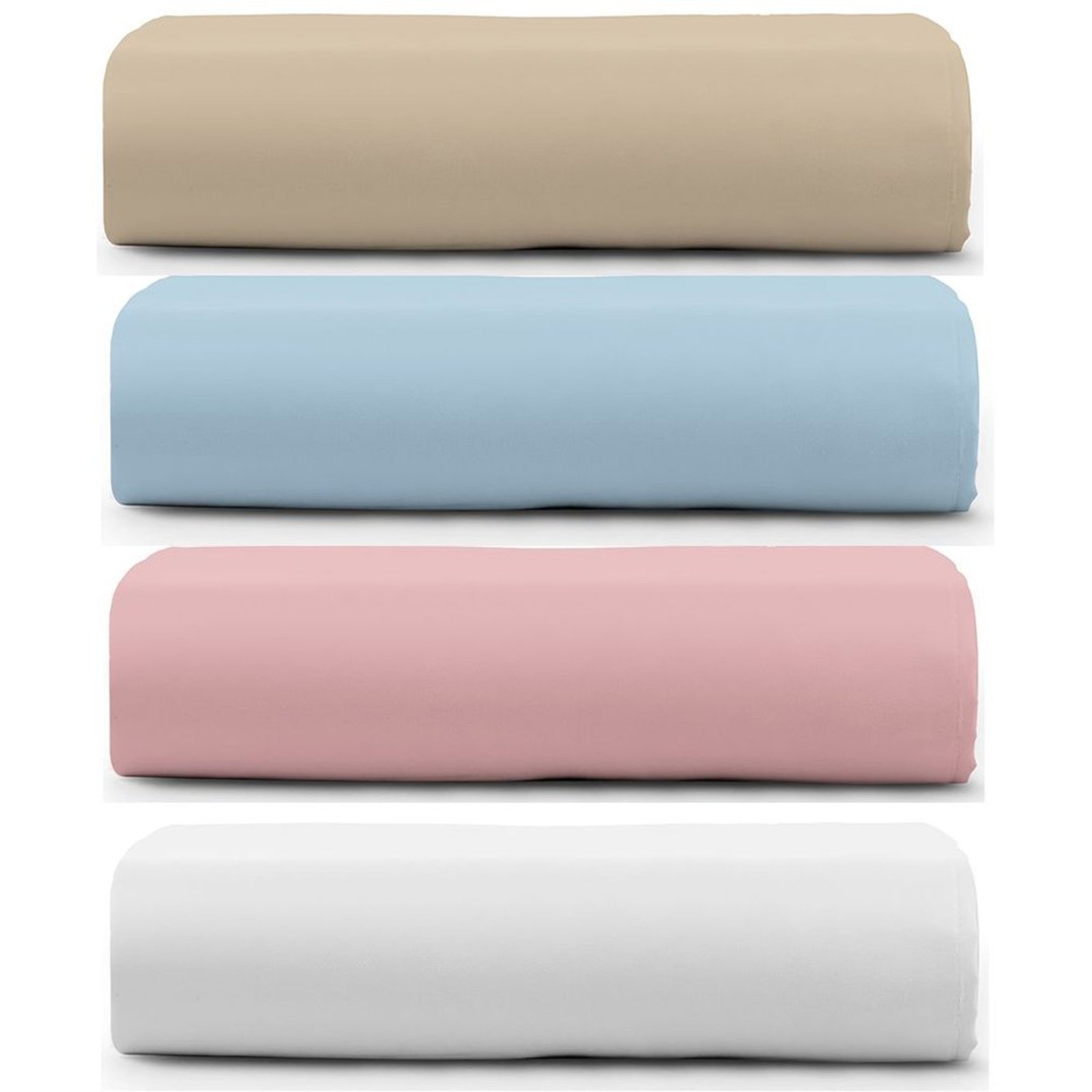 Kit Lençol Casal Cintilante Sem Elástico 4 Unidades - Varias Cores - 100% Algodão
