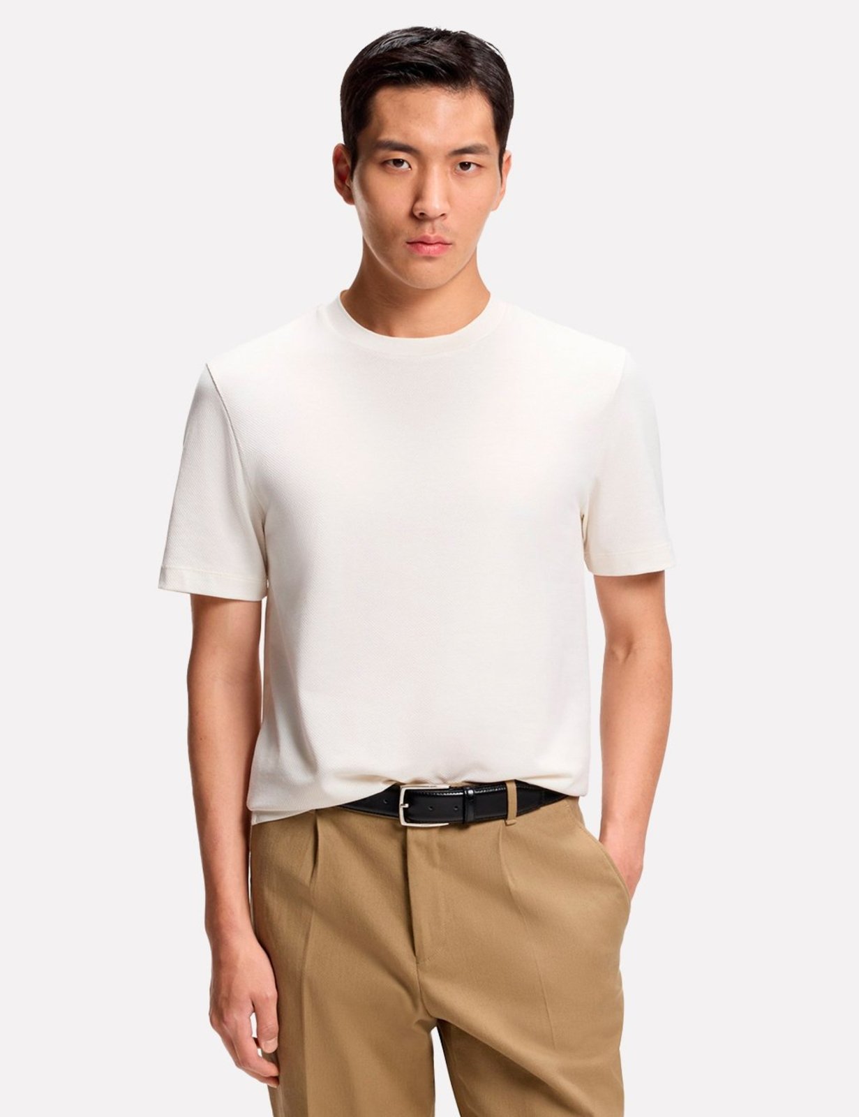 Camiseta Hugo Boss Masculina Regular H-Thompson 102 Branca