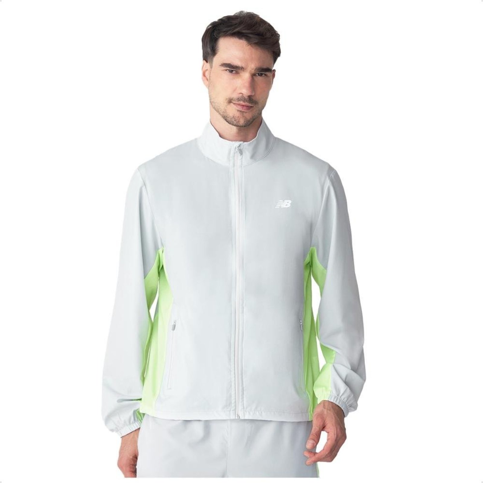Jaqueta New Balance Corta Vento Fast Days Masculina Cinza