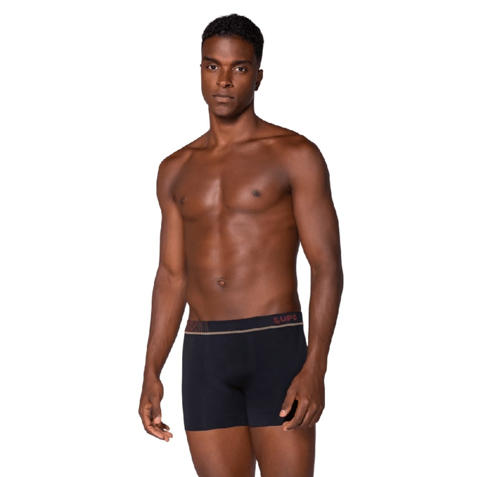 Vista 2 Cueca Lupo Boxer Microfibra Cós Traços - 0 cinza Lupo cinza