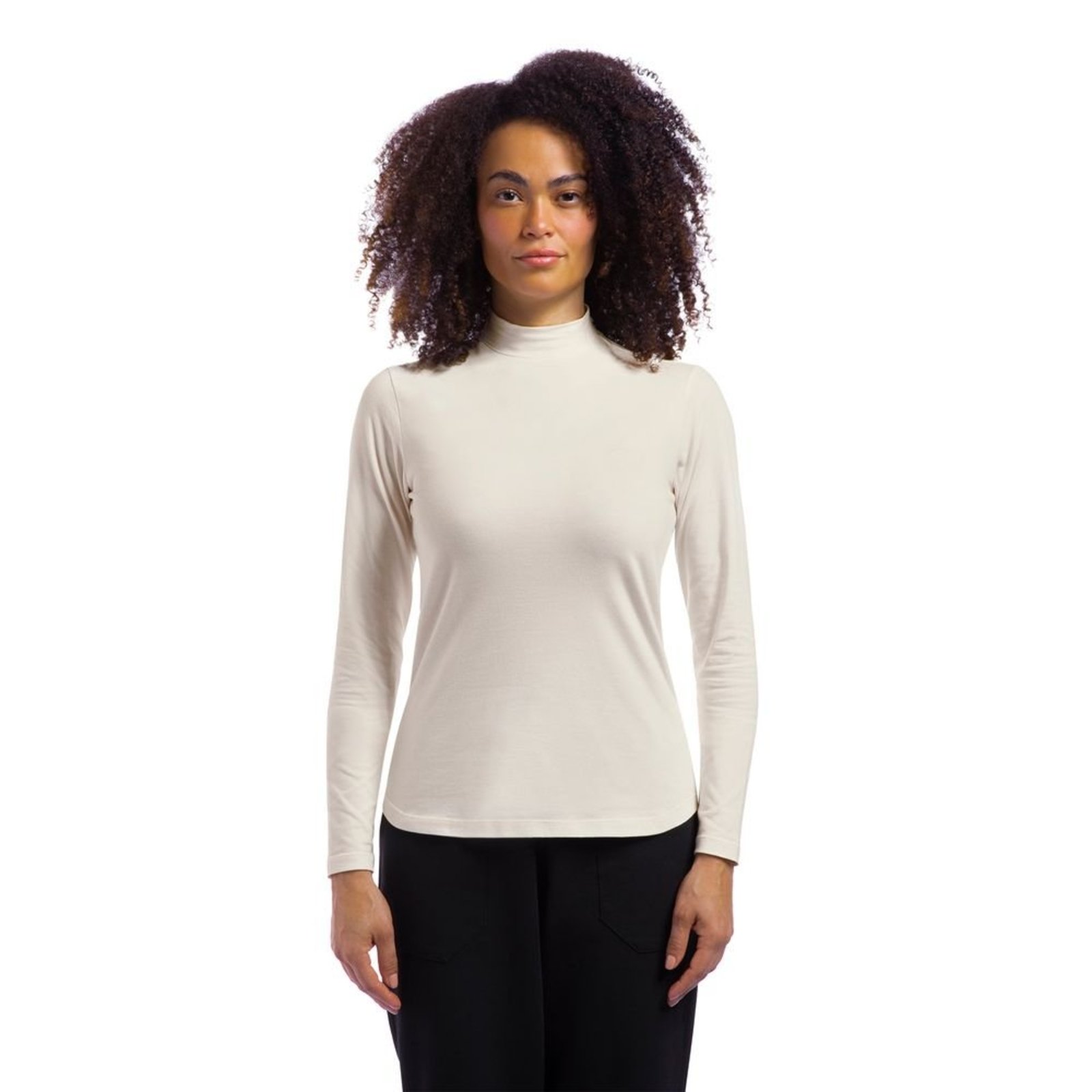 Camiseta Manga Longa Olympikus Comfy Gola Alta Feminina P Bege