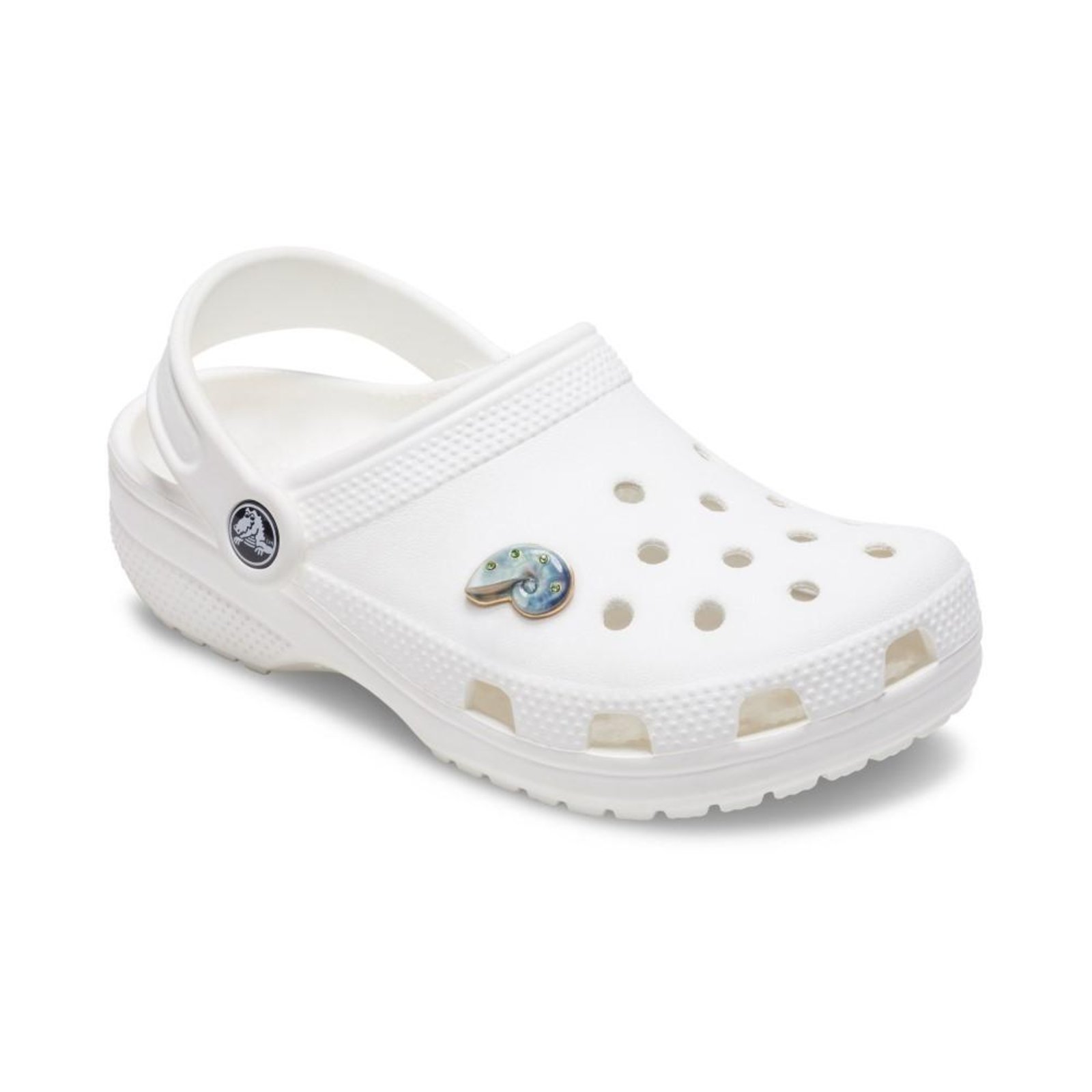Vista 3 Infantil - Jibbitz™ Concha de Redemoinho de Luz Crocs branco