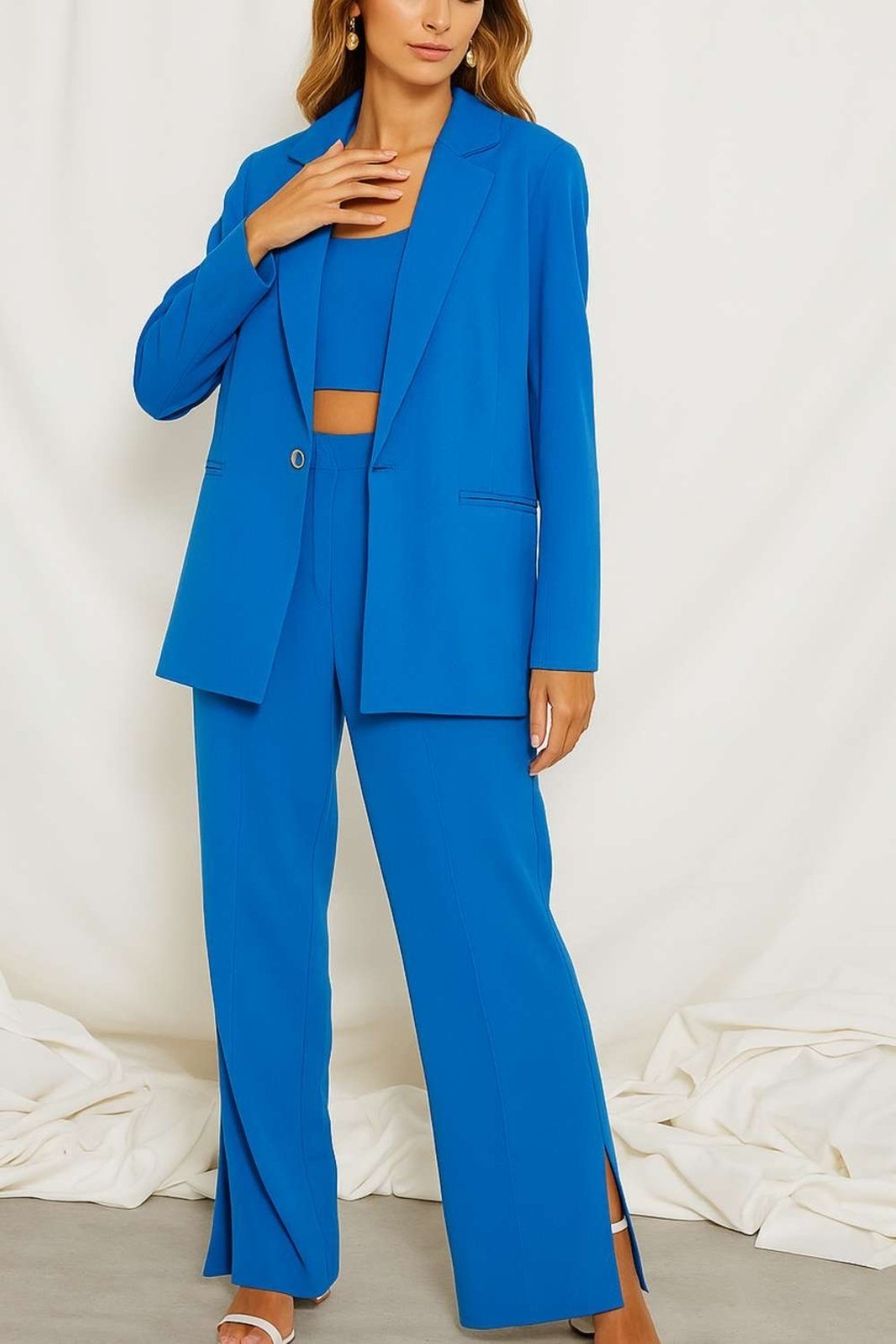 Vista 2 Blazer Vanibele Alfaiataria azul Vanibele azul