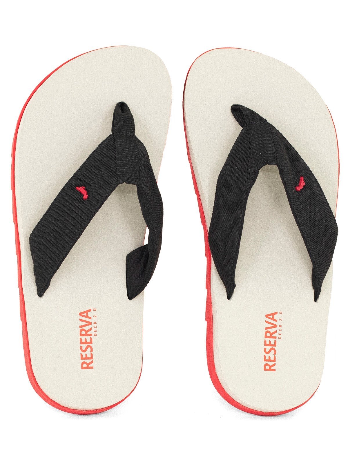 Sandália Masculina Reserva Go Deck Sport Confortável Tira Larga Tratorada Chinelo Preto Branco Vermelho