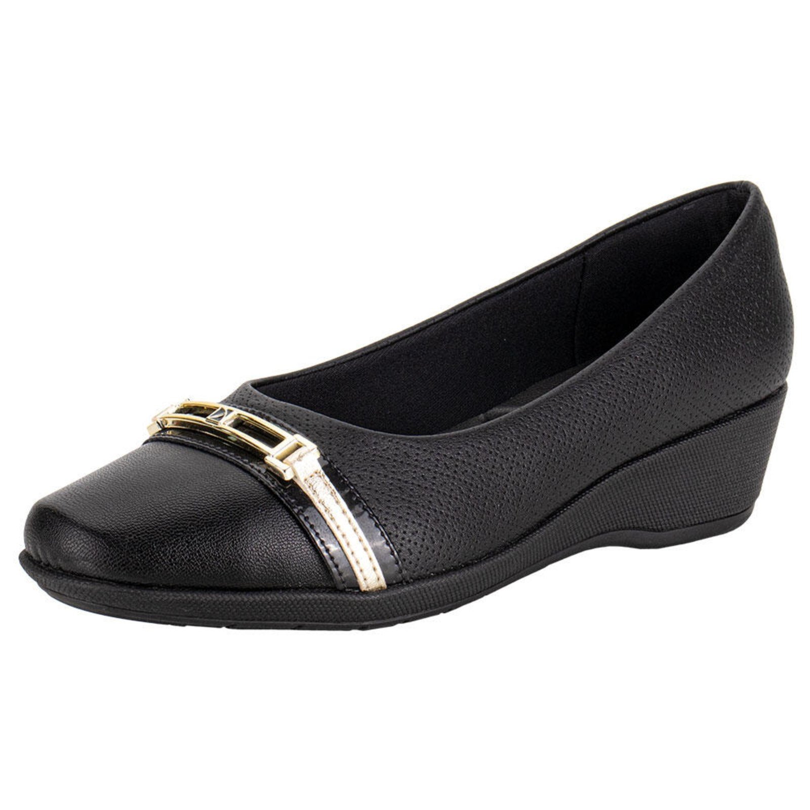 Sapato Feminino Anabela Piccadilly 143228 0083228 Preto
