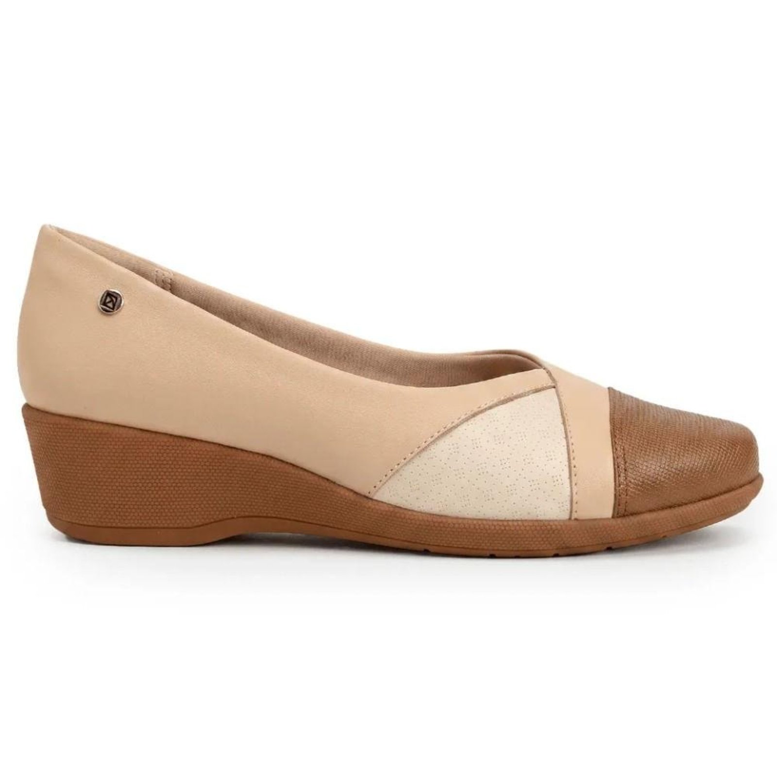 Sapato Anabela Piccadilly Ivone Feminino Bege