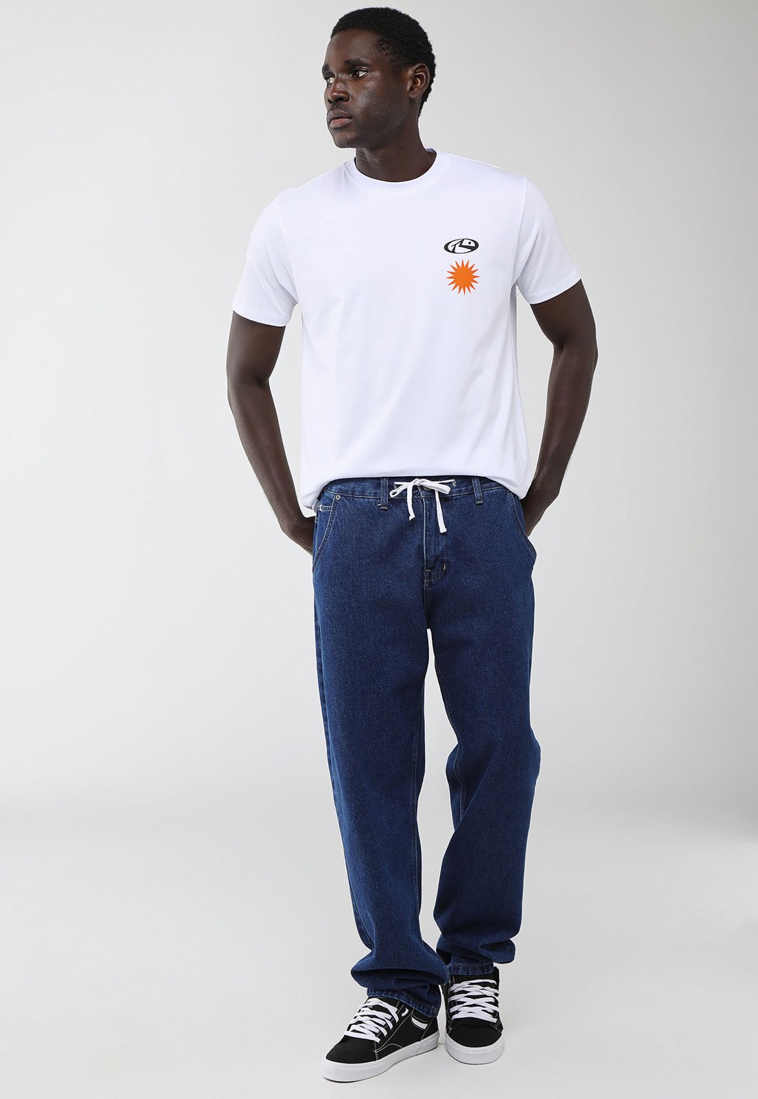Vista 3 Camiseta Masculina Rusty Silk Purity Branca branco Rusty branco