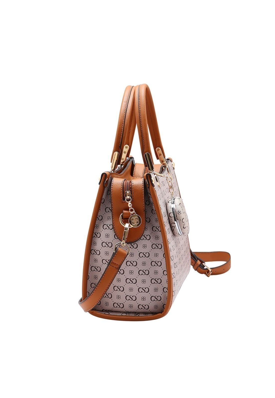Vista 3 Bolsa Feminina Chenson Monograma Elegance 3485410 bege Chenson bege