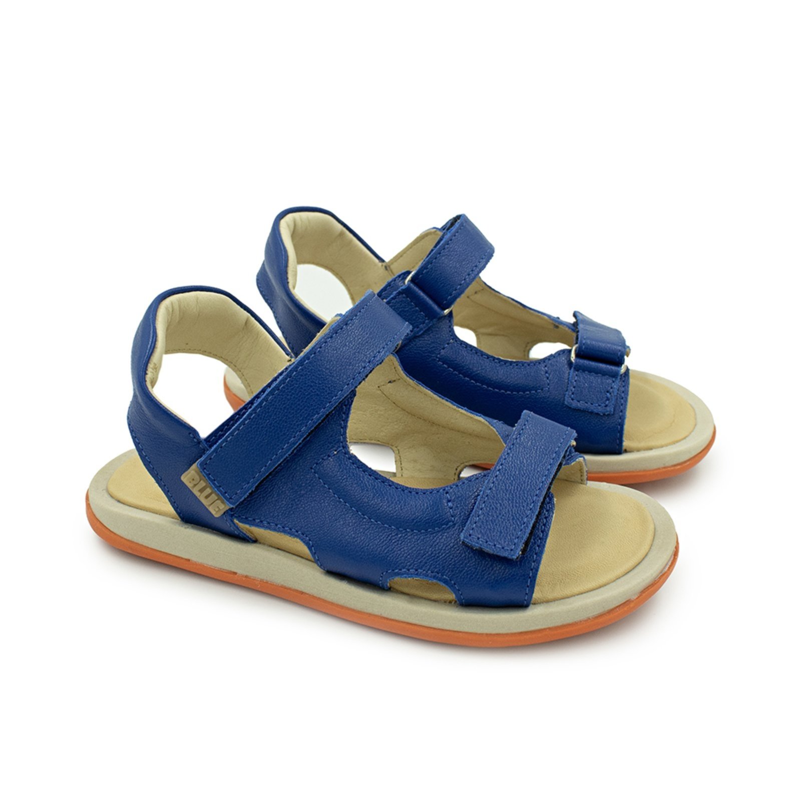 Vista 2 Infantil - Sandalia Menino Blue Icaro Couro Marinho Blue Infantis azul marinho blue Blue Infantis azul marinho blue