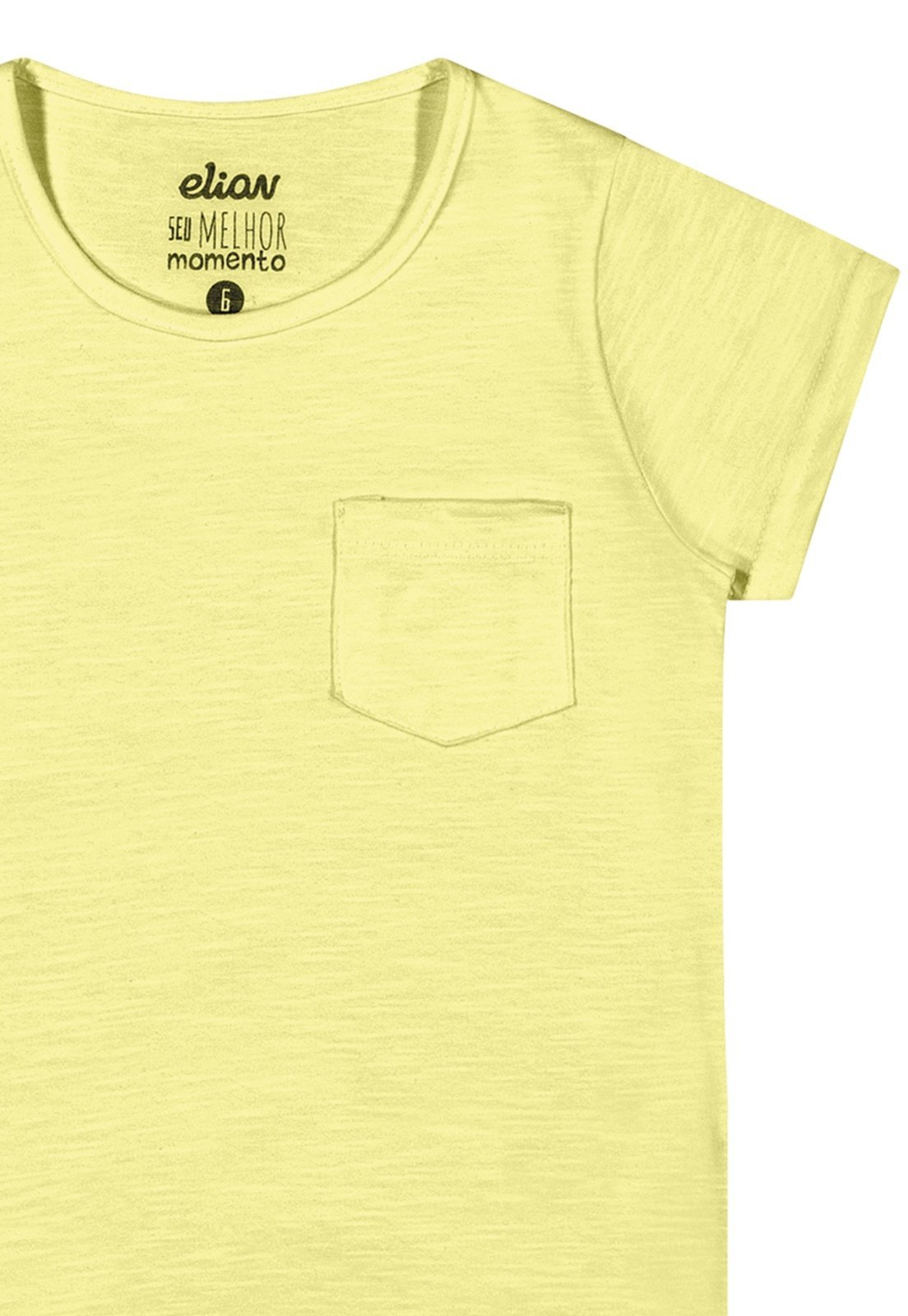 Vista 2 Infantil - Blusa em Meia Malha Flamê ELIAN amarelo Elian amarelo