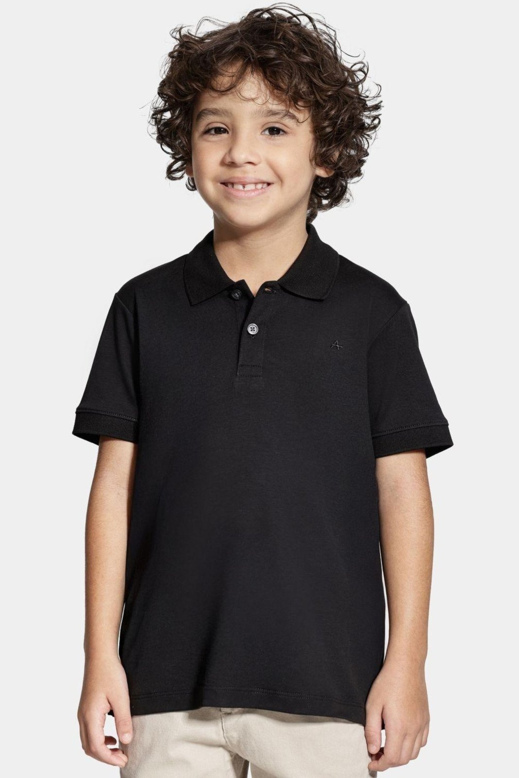 Infantil - Polo Aramis Pima Interlock Preto