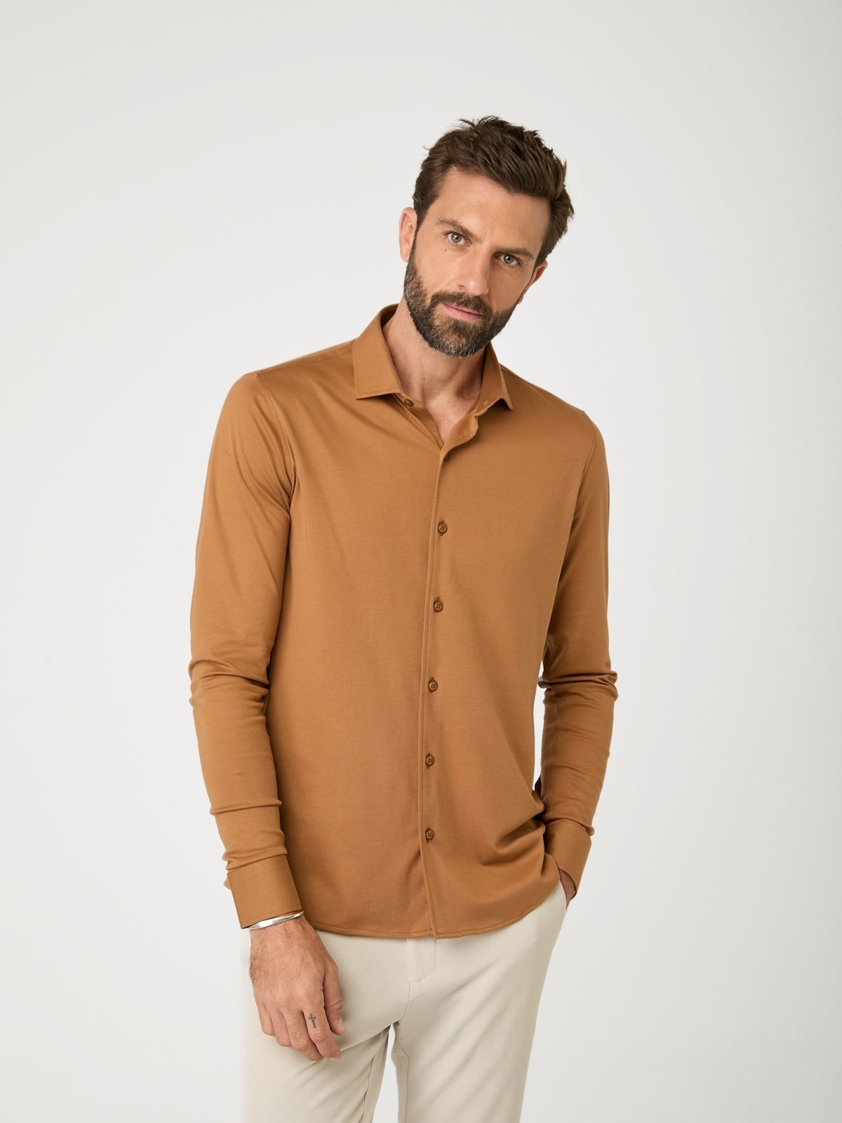 Camisa Social Pima Terracota