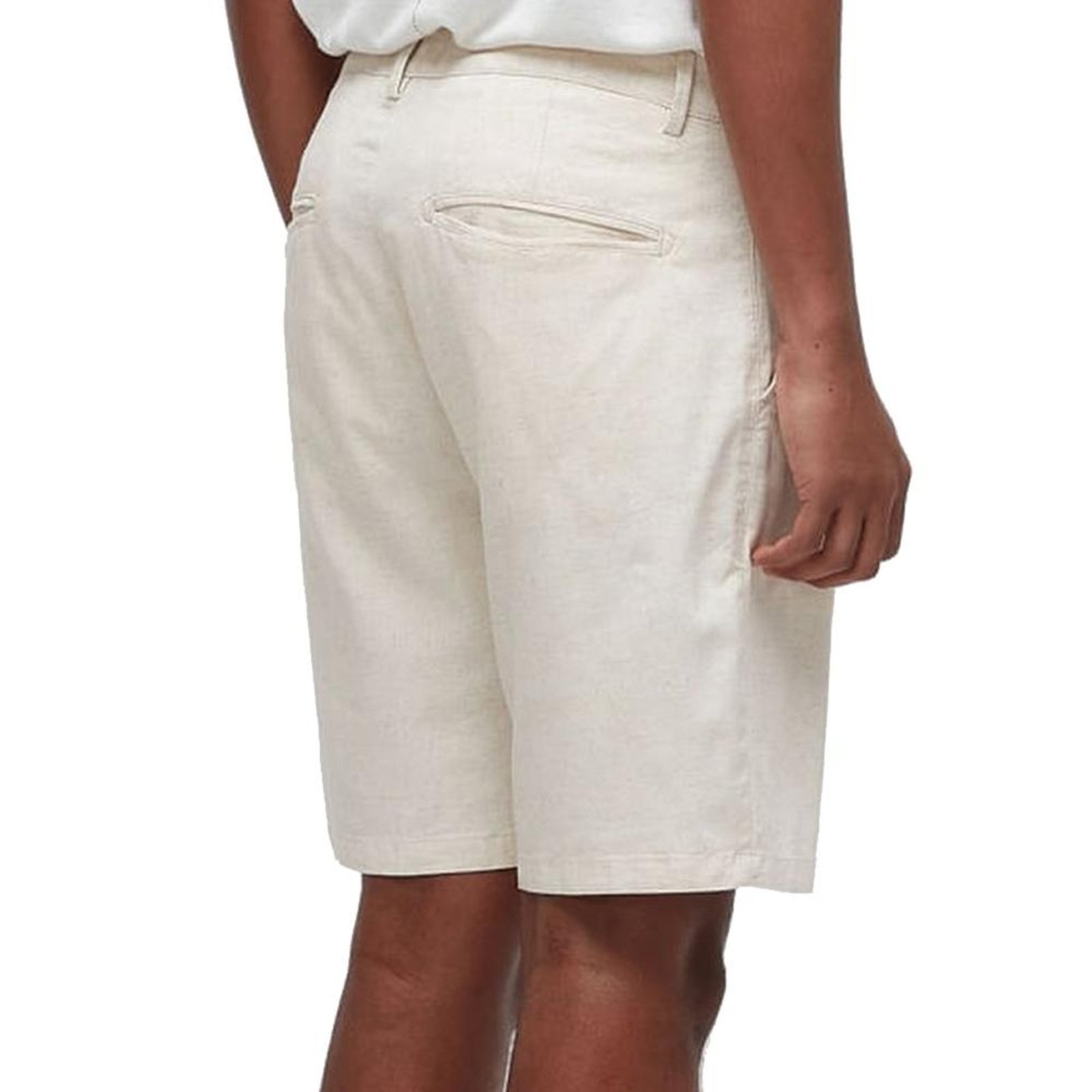 Vista 3 Bermuda Osklen Alfaiataria Basic Linem Masculina Natural bege natural Osklen bege natural