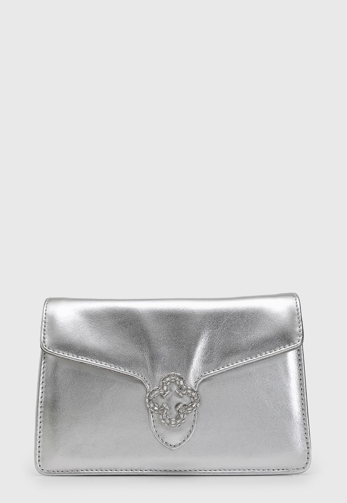 Bolsa Feminina Capodarte Média Metalizada Prata