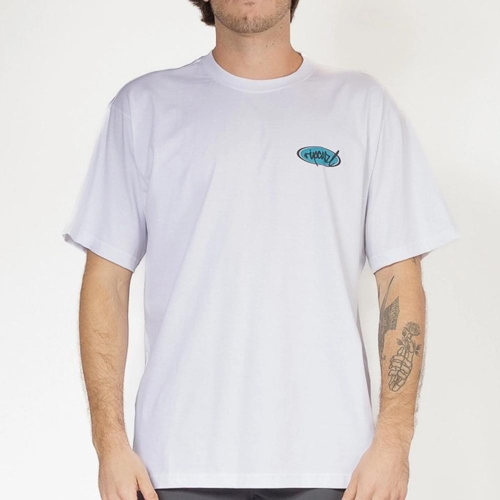 Vista 2 Camiseta Rip Curl Front Script GM SM26 Masculina White branco white Rip Curl branco white