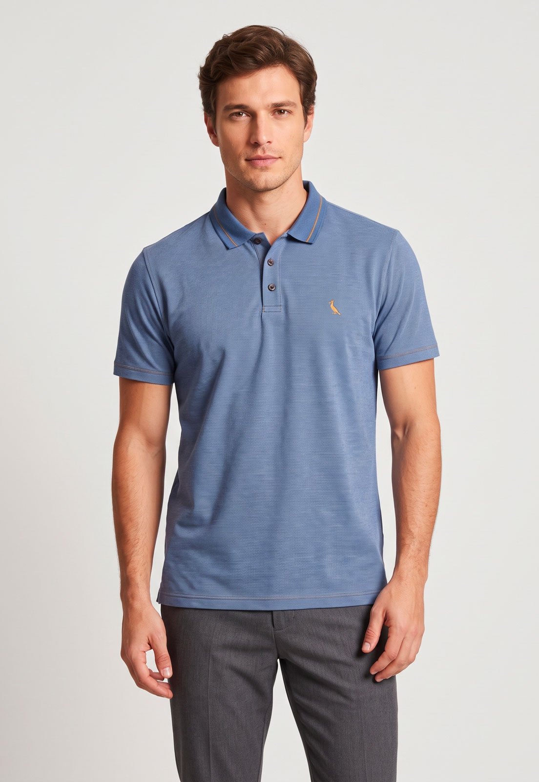 Polo Masculina Reserva Slim Clássica Azul