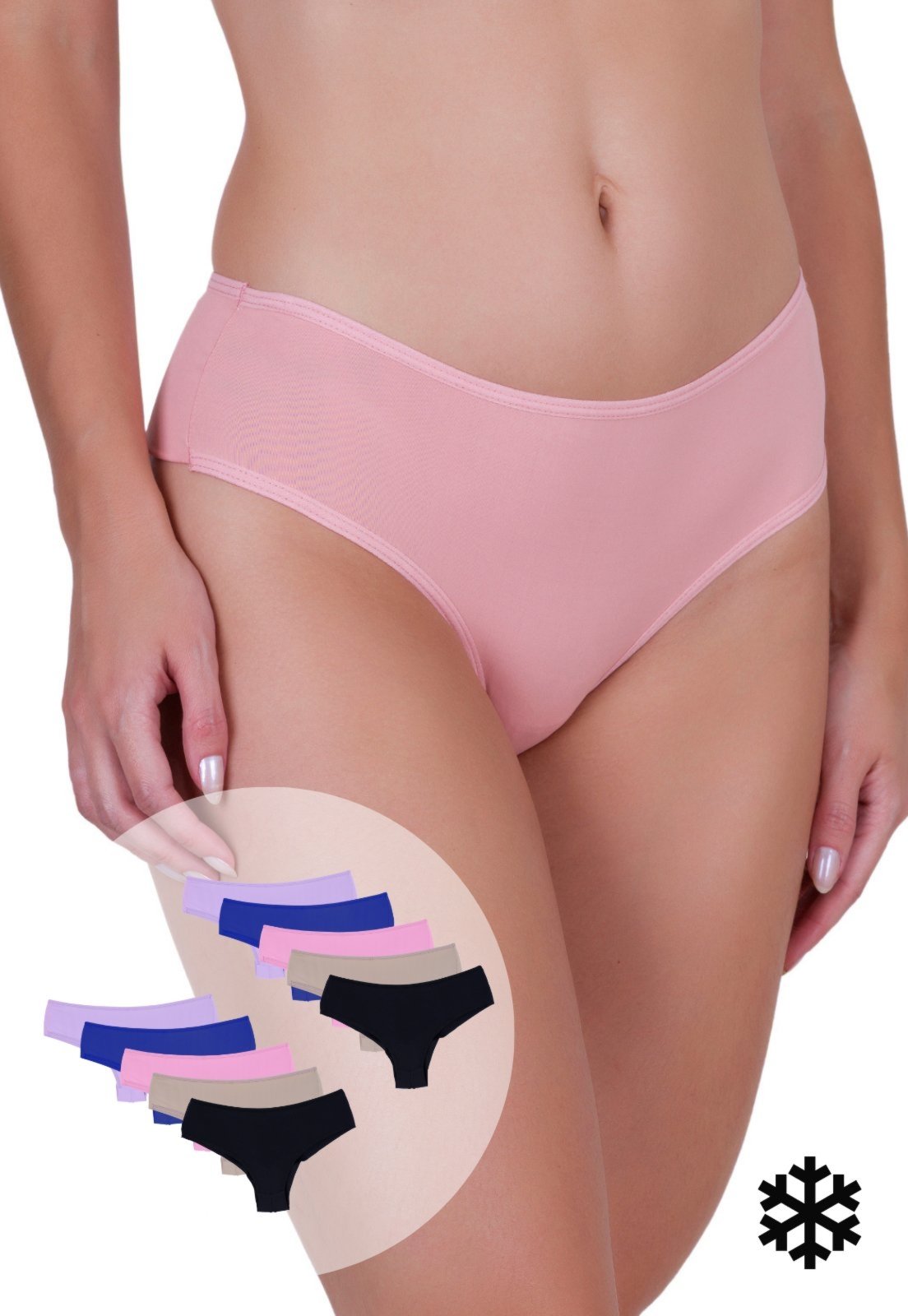 Kit 10 Calcinhas Femininas Microfibra Ternura Fio Duplo Maior Cobertura Concept Lingerie