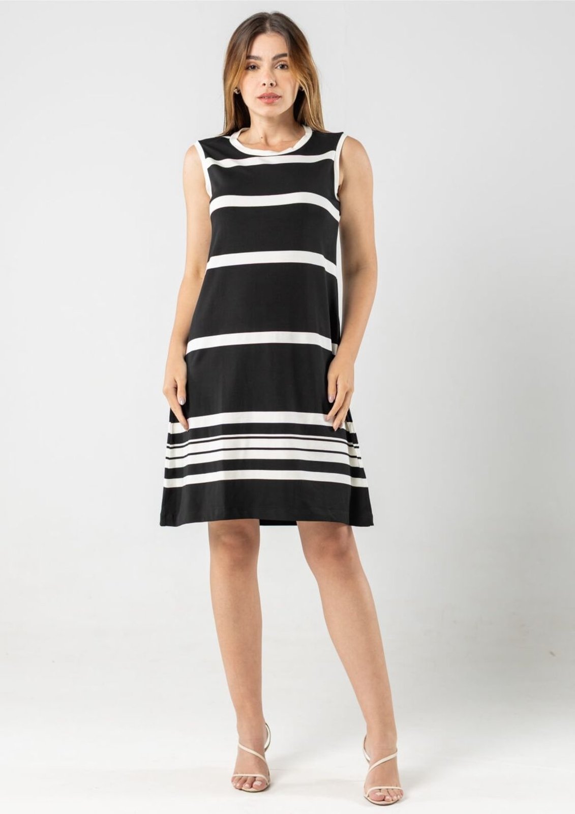 Vestido Regata Pau a Pique Listrado Preto PRETO – P Pau a Pique