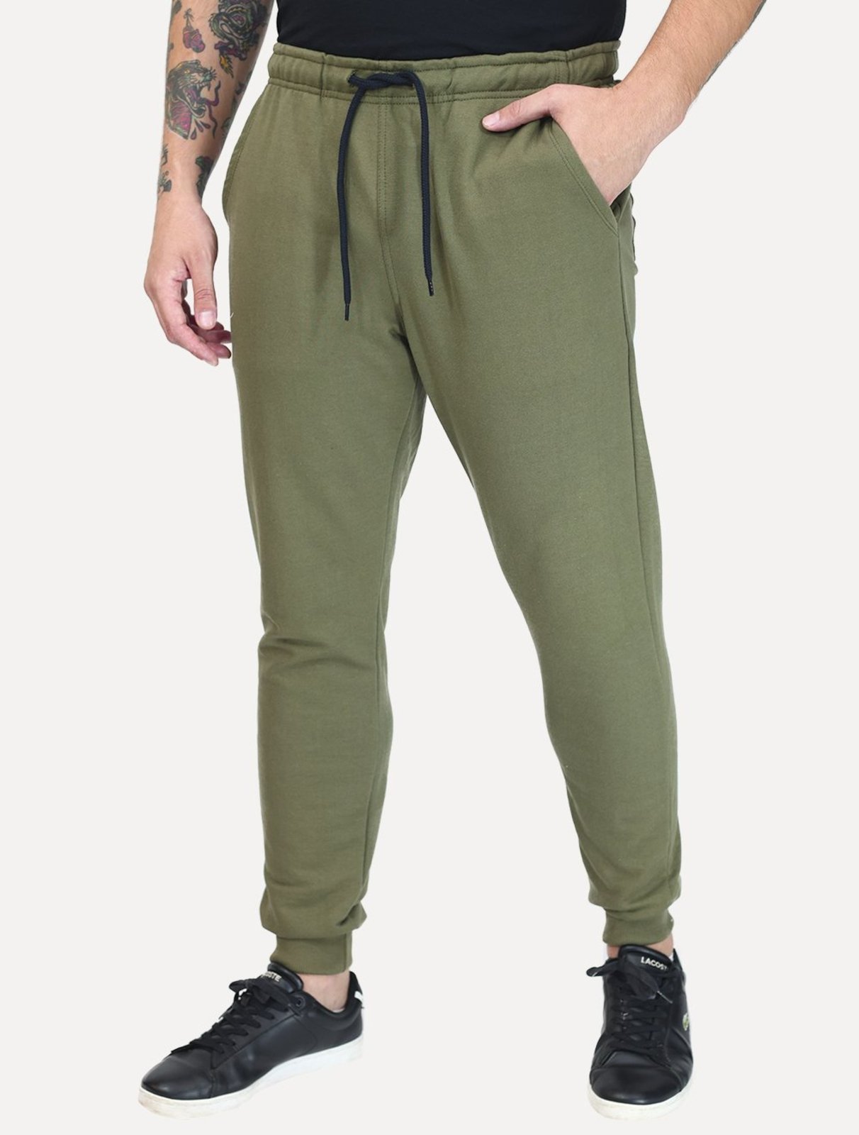 Calça King & Joe Masculina Moletom Comfort Verde Militar