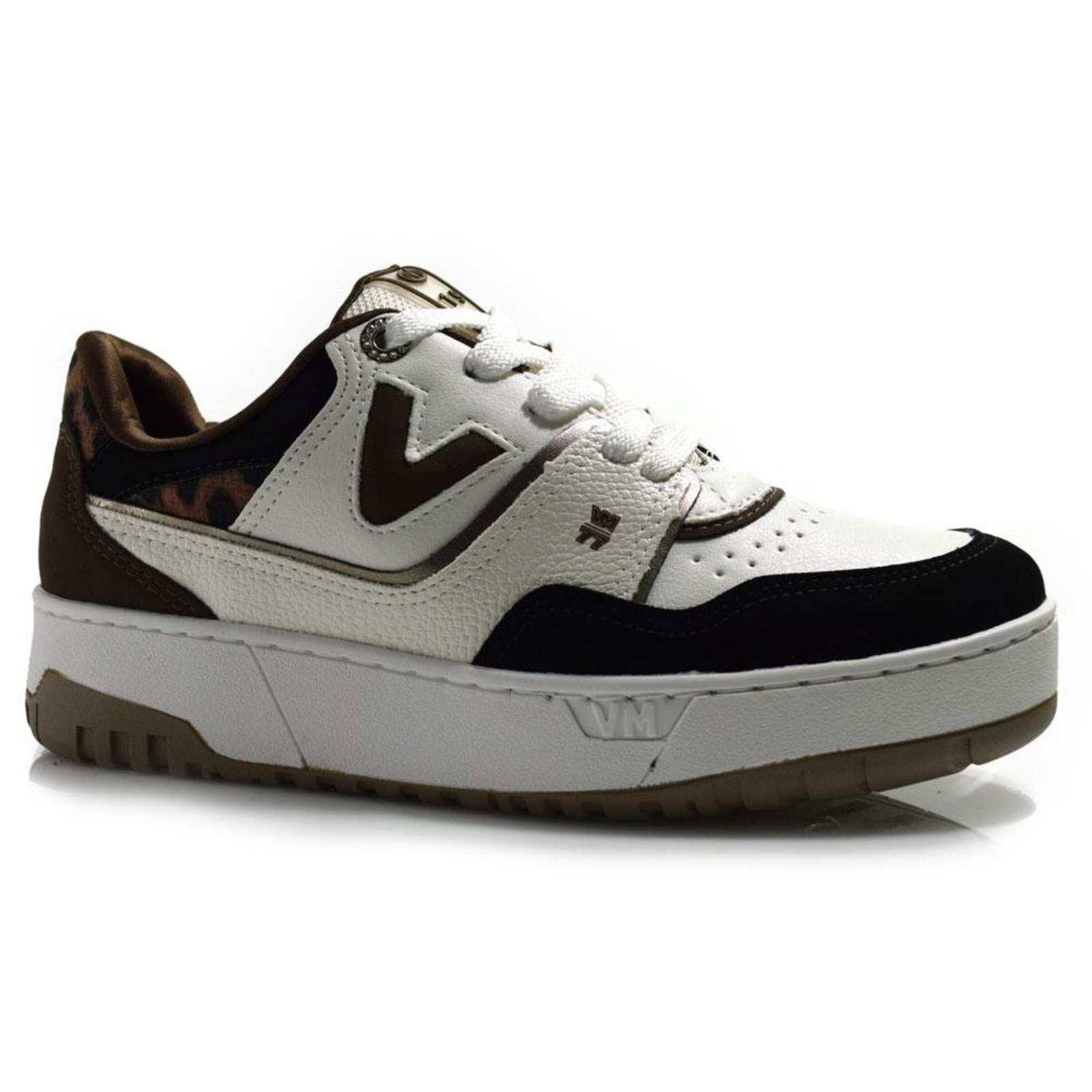 Tênis Via Marte Feminino Nb 550 Street Skate Branco/Onça