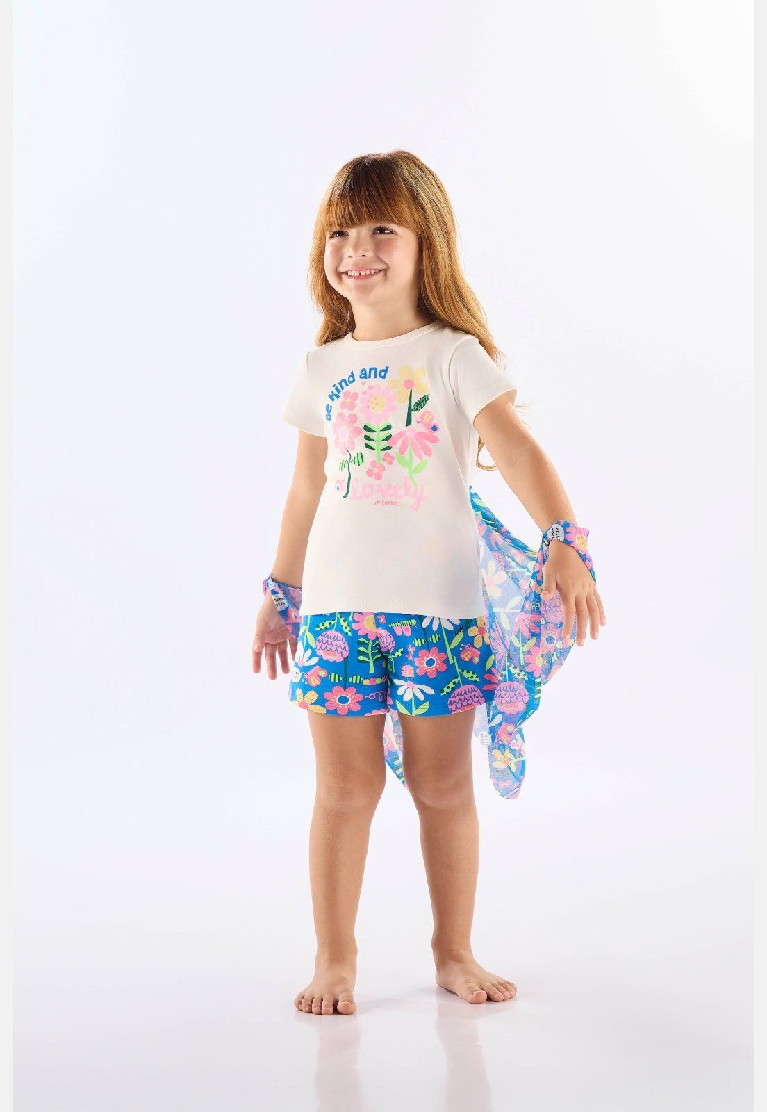 Pijama Blusa com Asas e Short Up Baby Branco