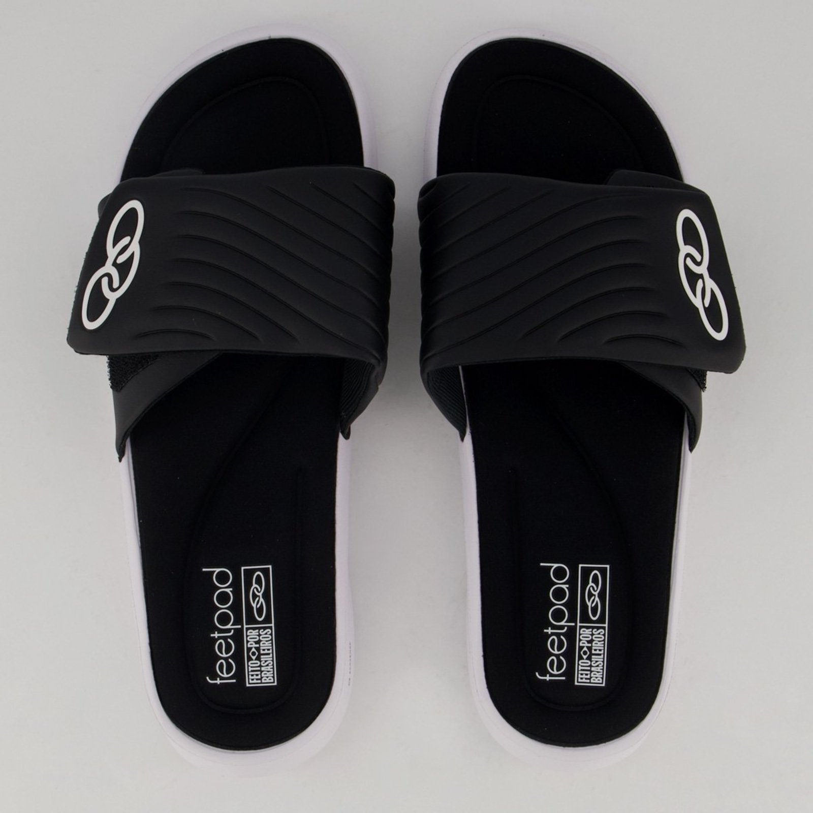 Chinelo Olympikus Melbourne 2 Branco e Preto