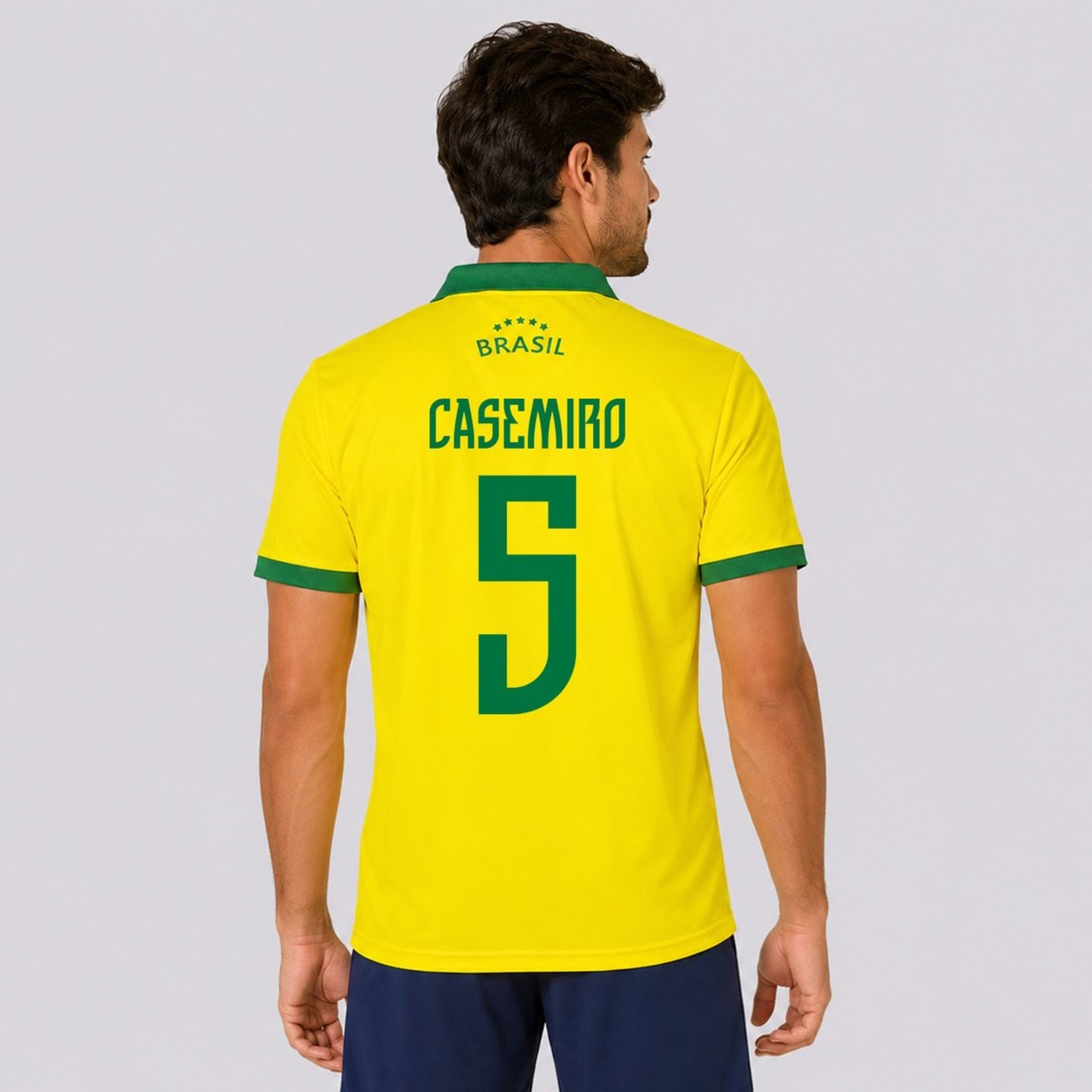Polo Brasil Penta Amarela 5 Casemiro
