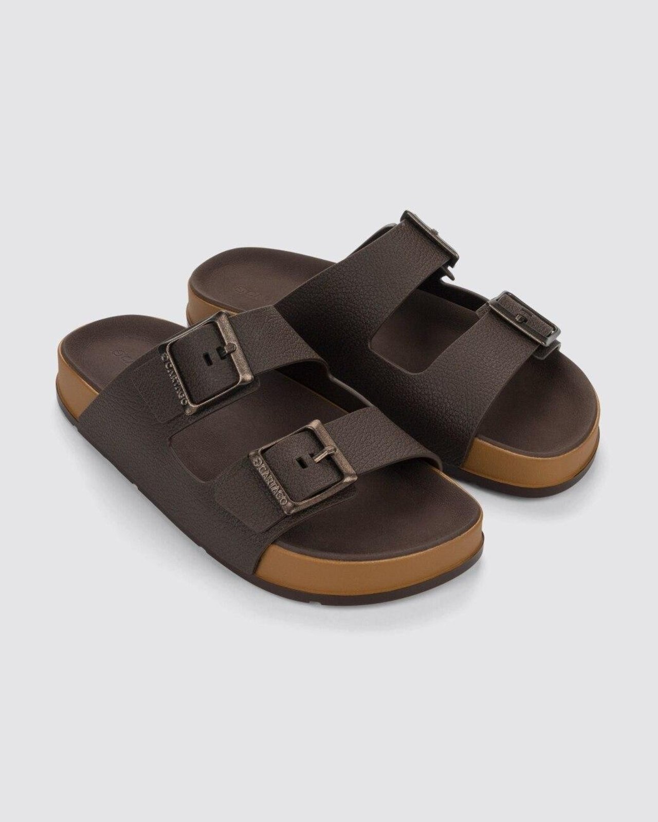 Chinelo Slide Cartago Milão Plus Marrom