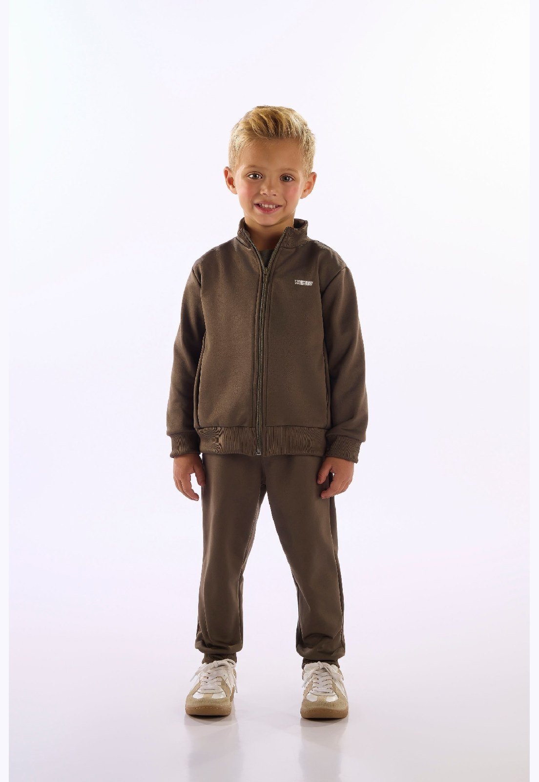 Infantil - Conjunto Jaqueta Calça Fleece Up Baby Marrom