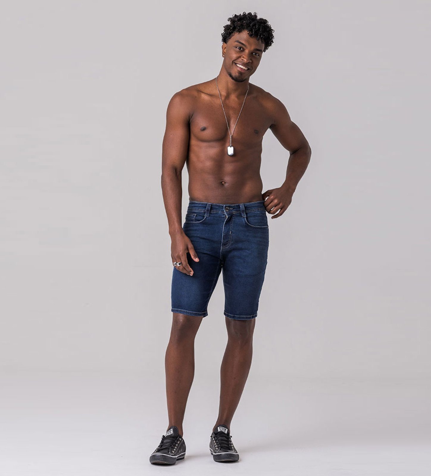 Bermuda Jeans Slim Masculina Rock e Soda INDIGO