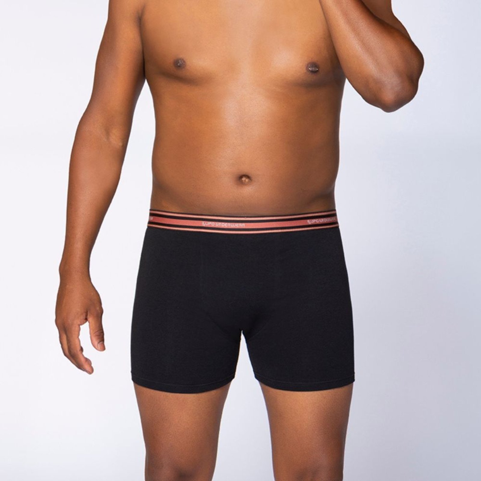 Vista 2 Cueca Lupo Boxer Algodão com Elastano Tamanho Especial cinza Lupo cinza