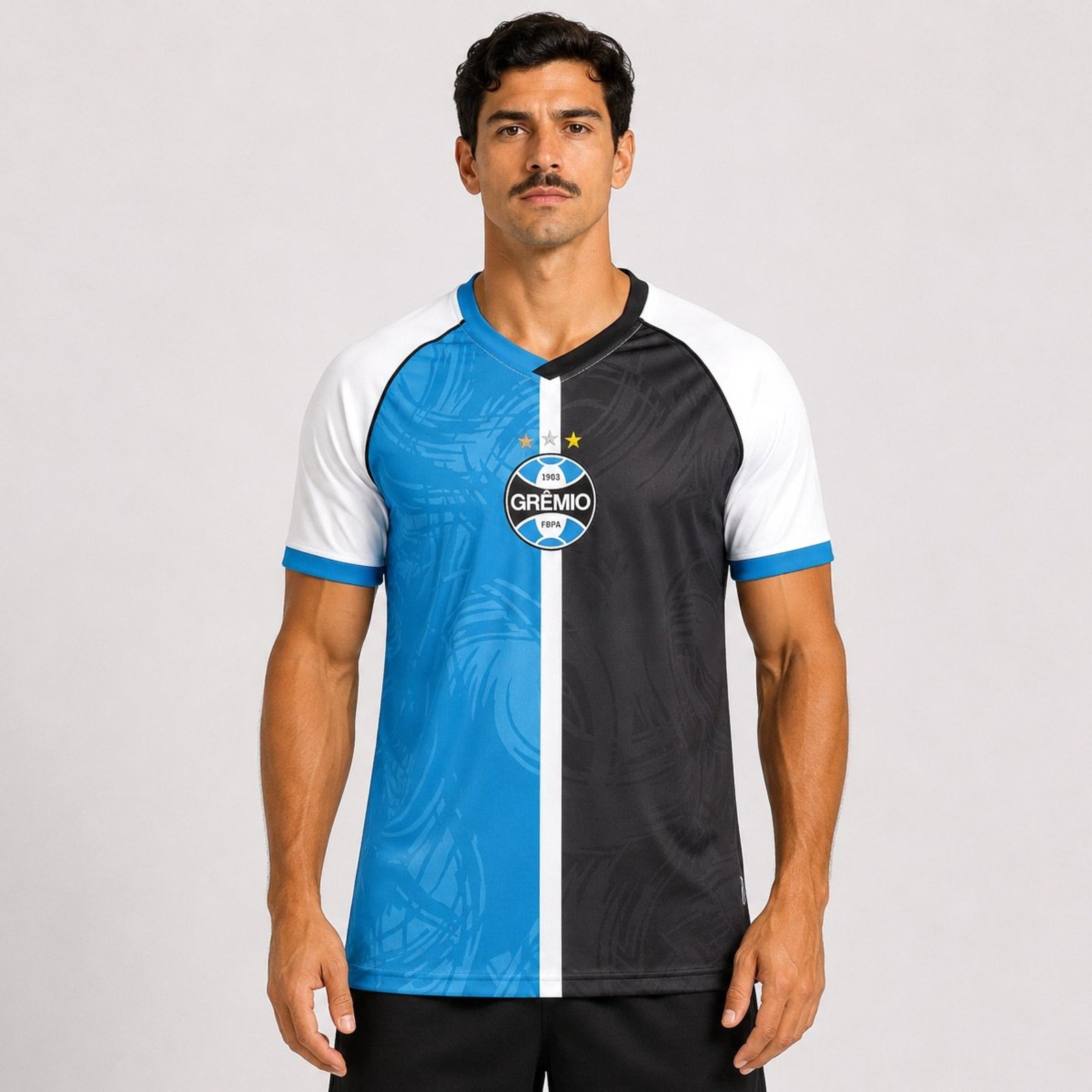 Camisa Grêmio Patter Branca e Azul