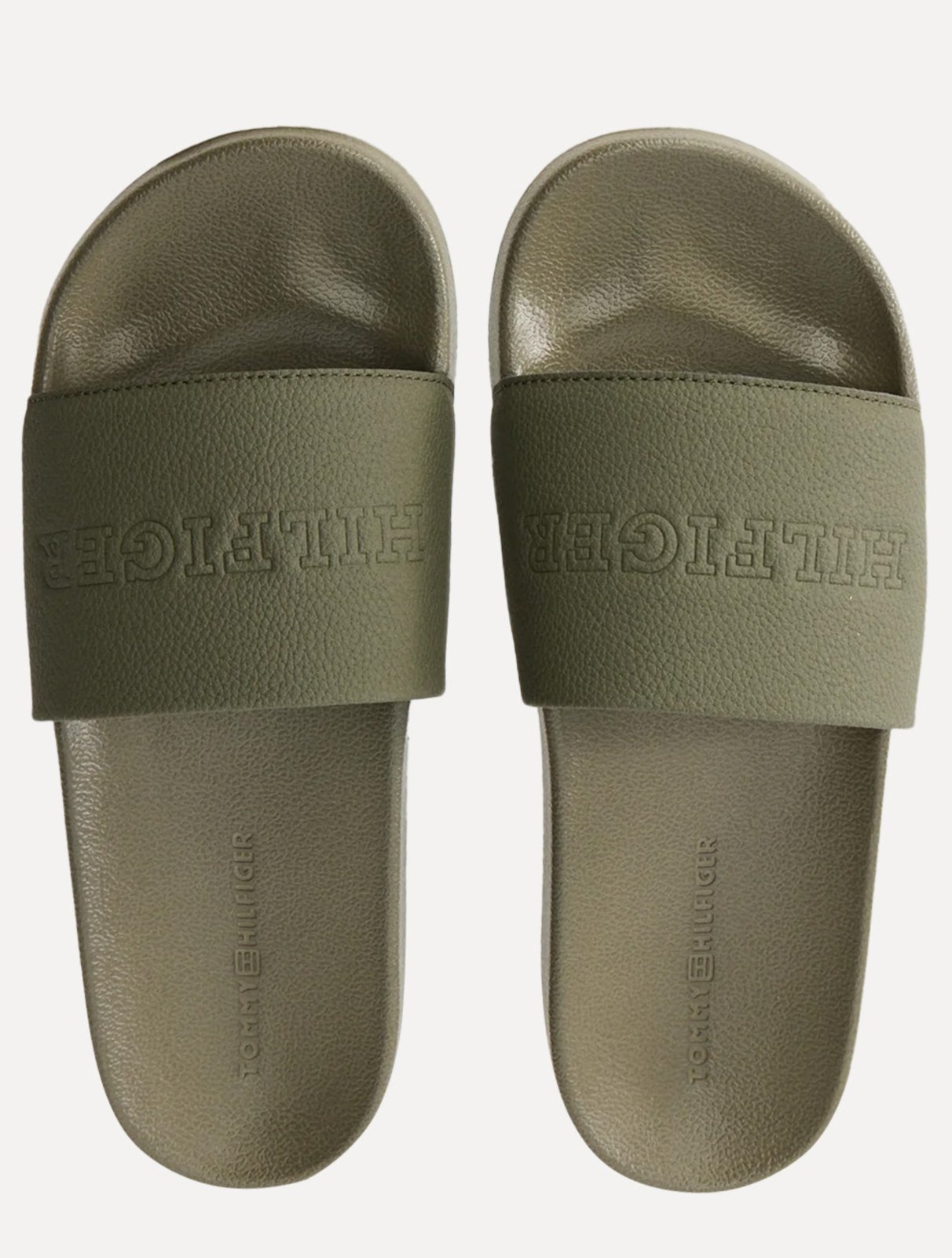 Vista 2 Chinelo Tommy Hilfiger Print Tumble Pool Slide verde militar Tommy Hilfiger verde militar