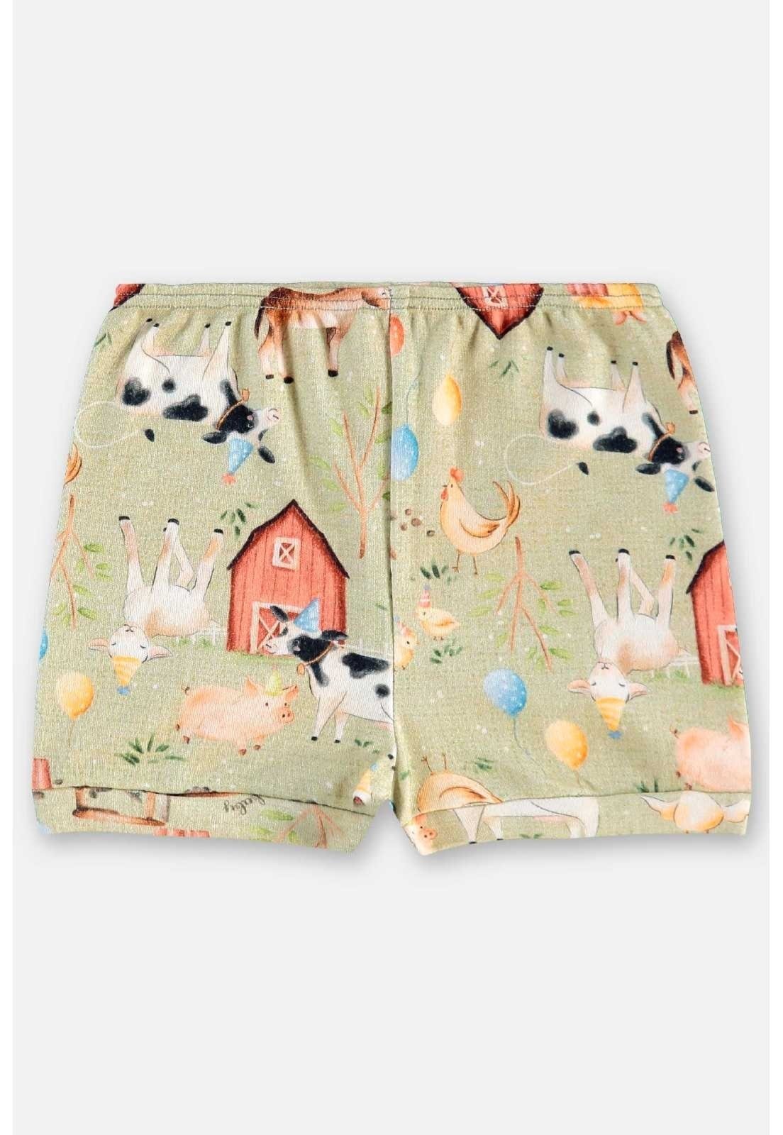 Infantil – Short em Suedine para Menino Up Baby Verde