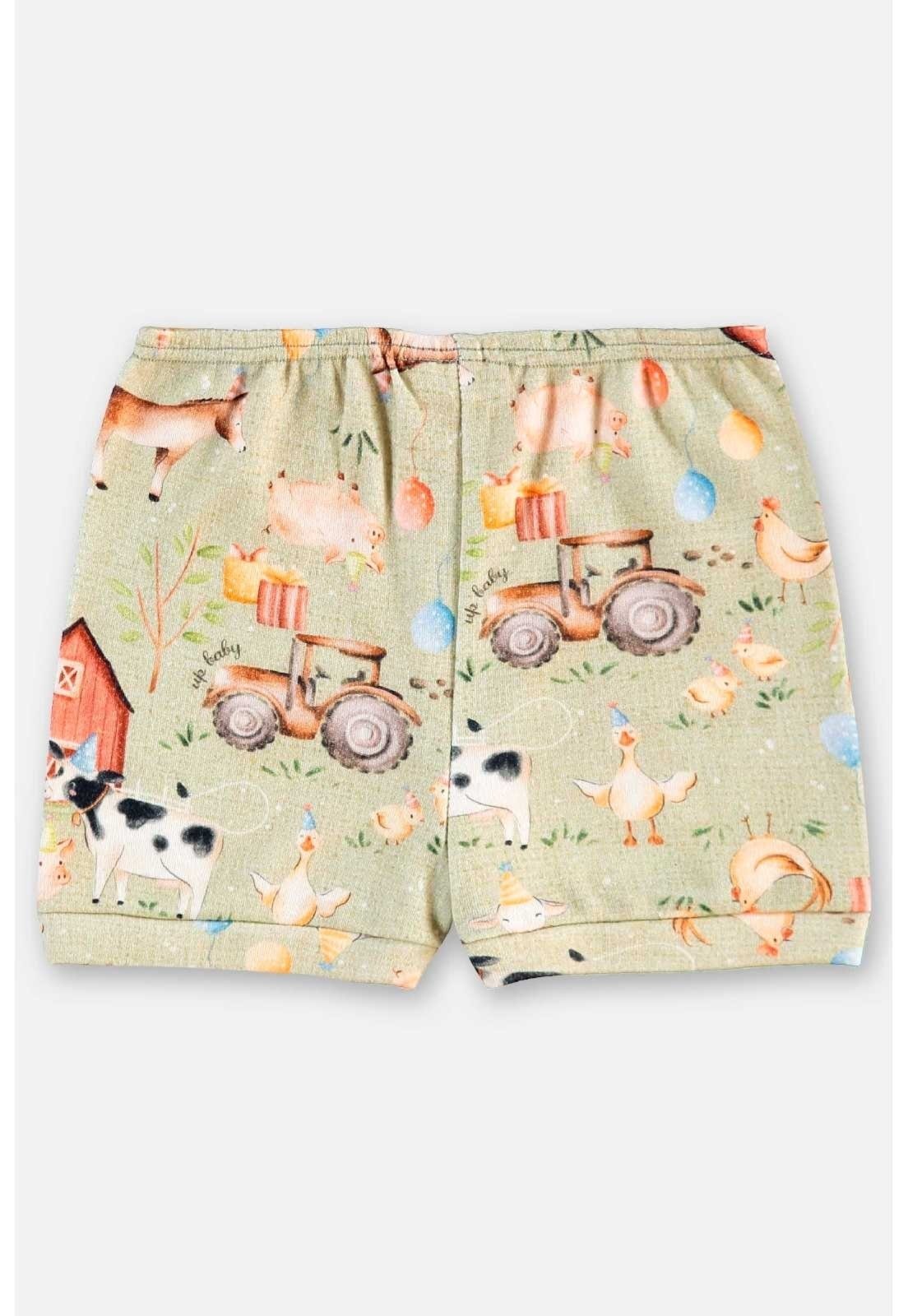 Vista 3 Infantil - Short em Suedine para Menino Up Baby bege Up Baby bege