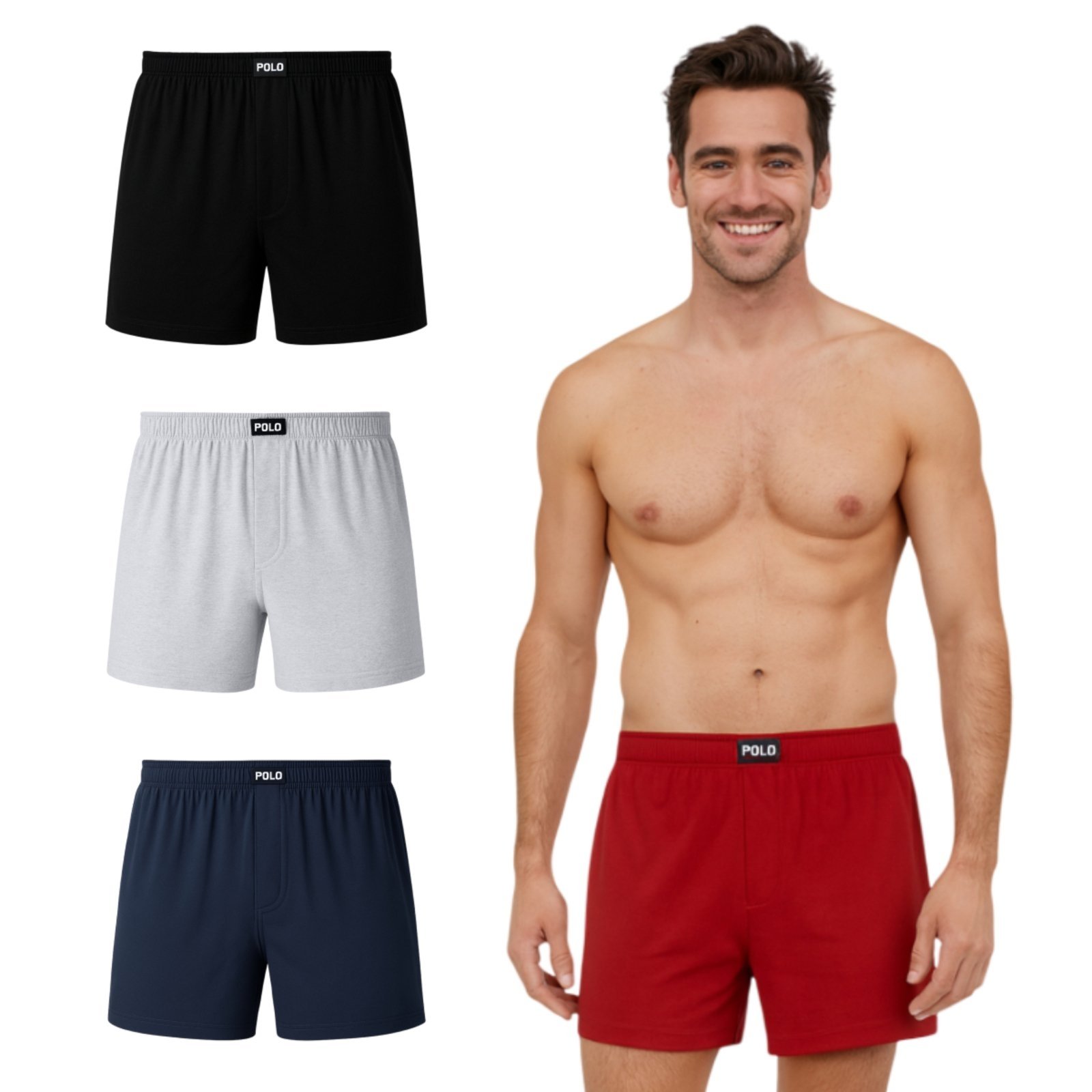 Kit 3 Cueca Samba Canção Viscose Premium Fibra de Bambu Pijama para Dormir Toque Algodão Seda Gelado
