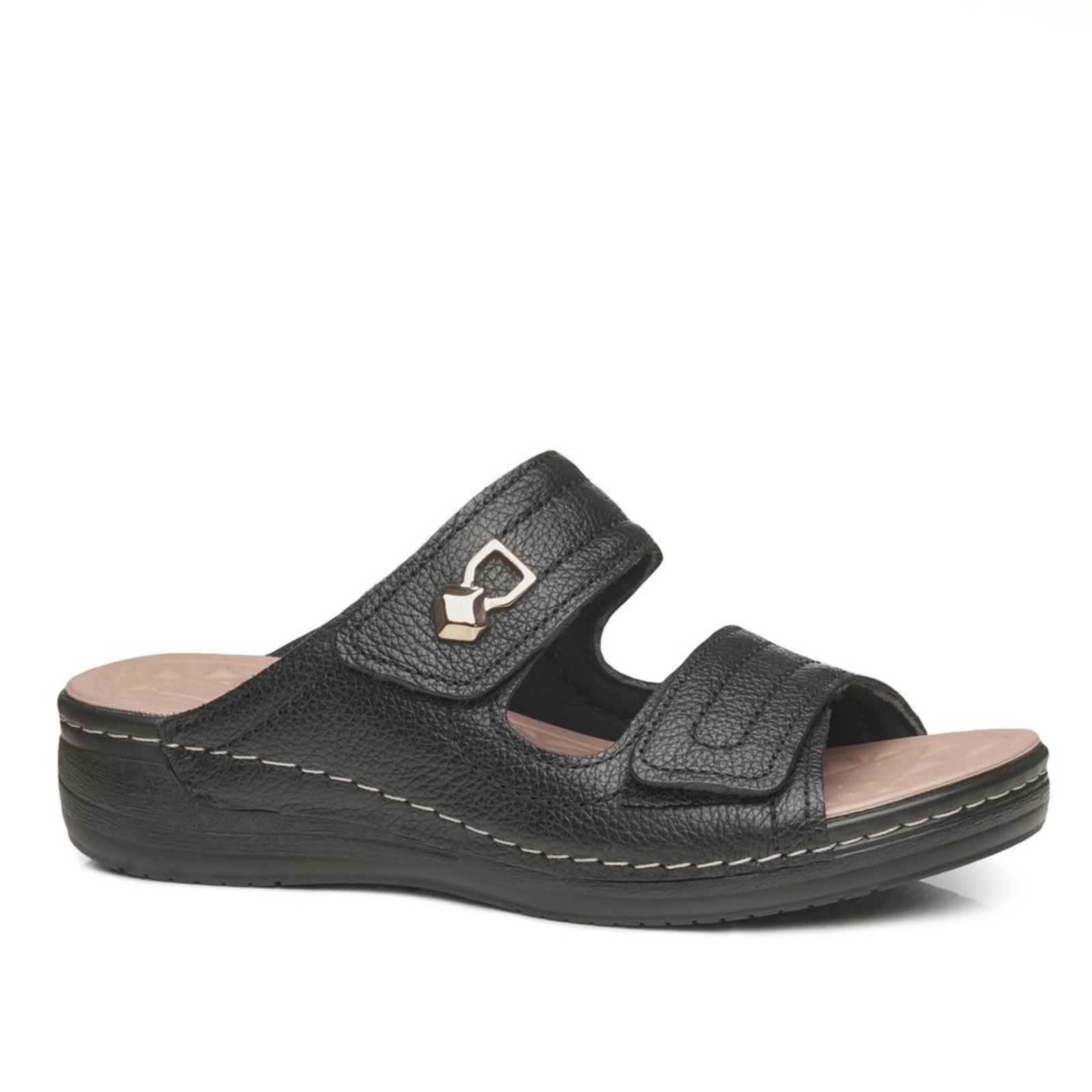 Chinelo Pegada Feminino em Couro Preto 233813-04 Chinelo Pegada Feminino em Couro Preto 233813-04 39