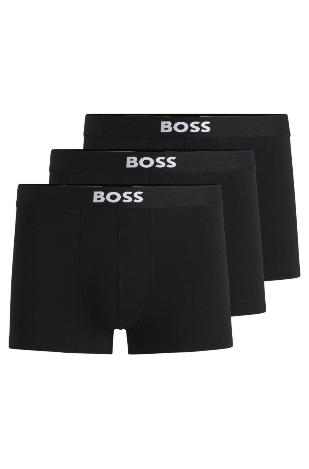 Pack De Três Cuecas De Algodão Elástico Com Logo