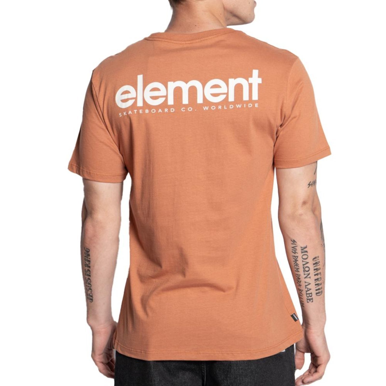Vista 3 Camiseta Element Simple Logo SM25 Masculina laranja Element laranja