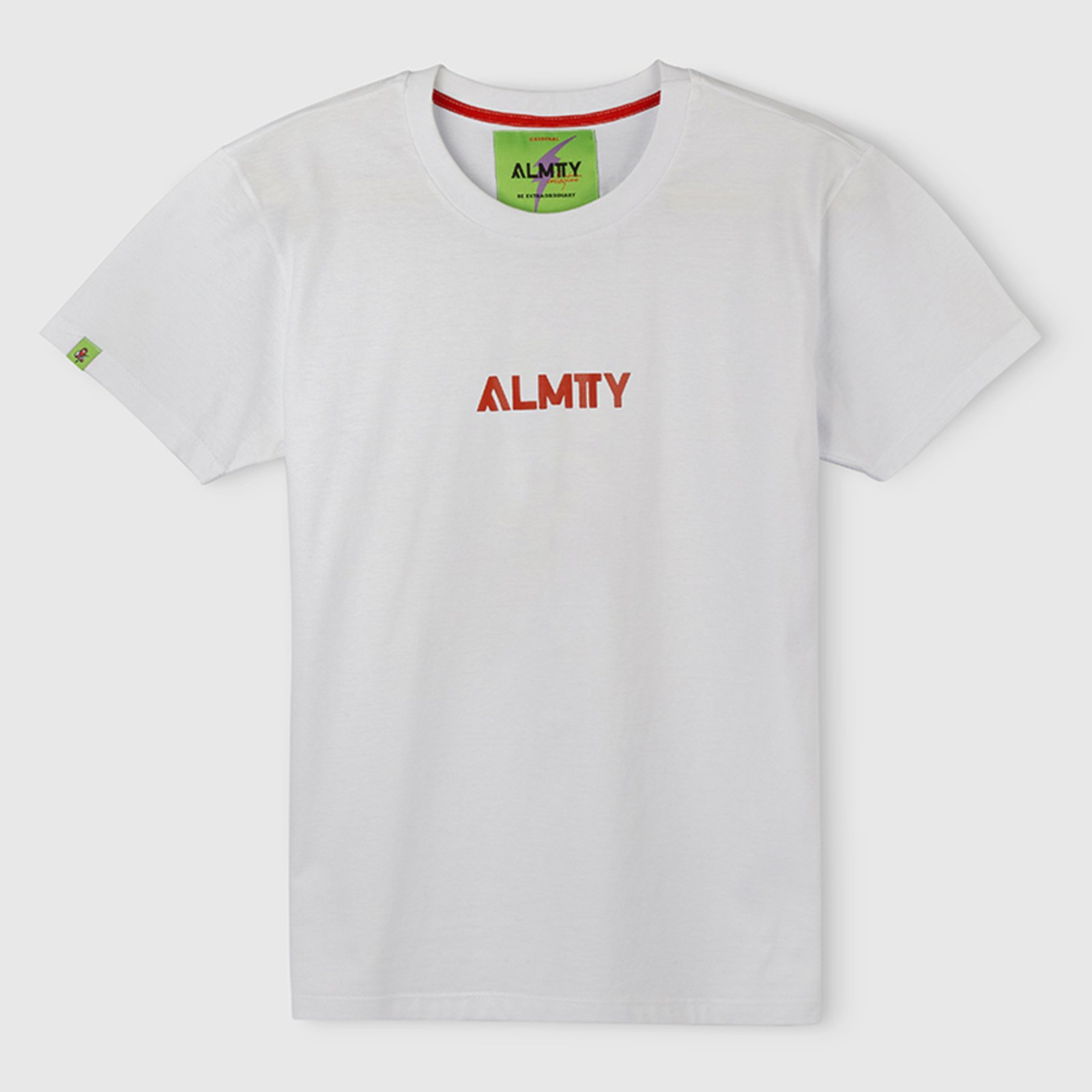 Camiseta ALMTY LIGHTNING TEE Unissex Branco & Laranja