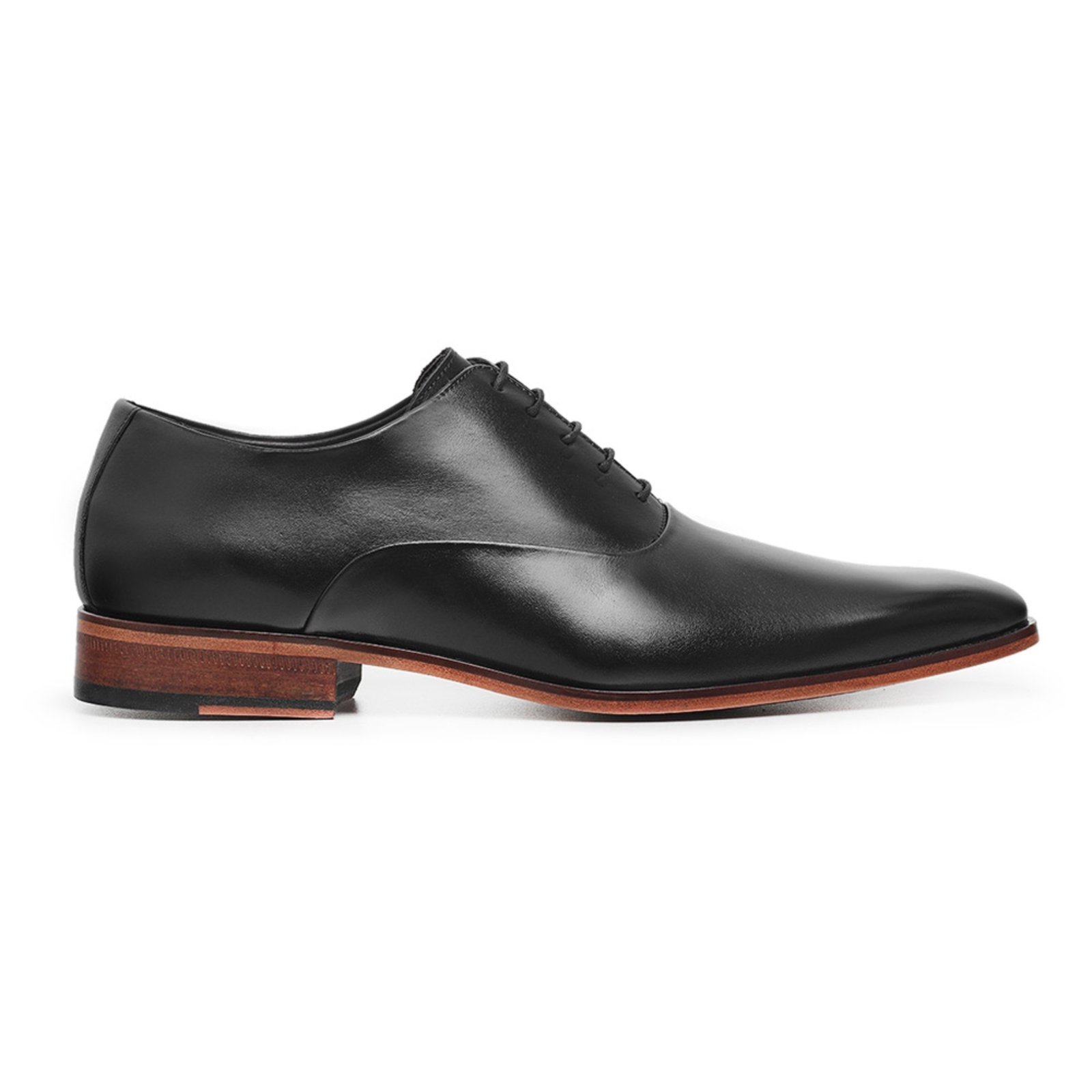 Sapato Social Oxford Olympus em Couro Paulo Vieira Homem cor Preto