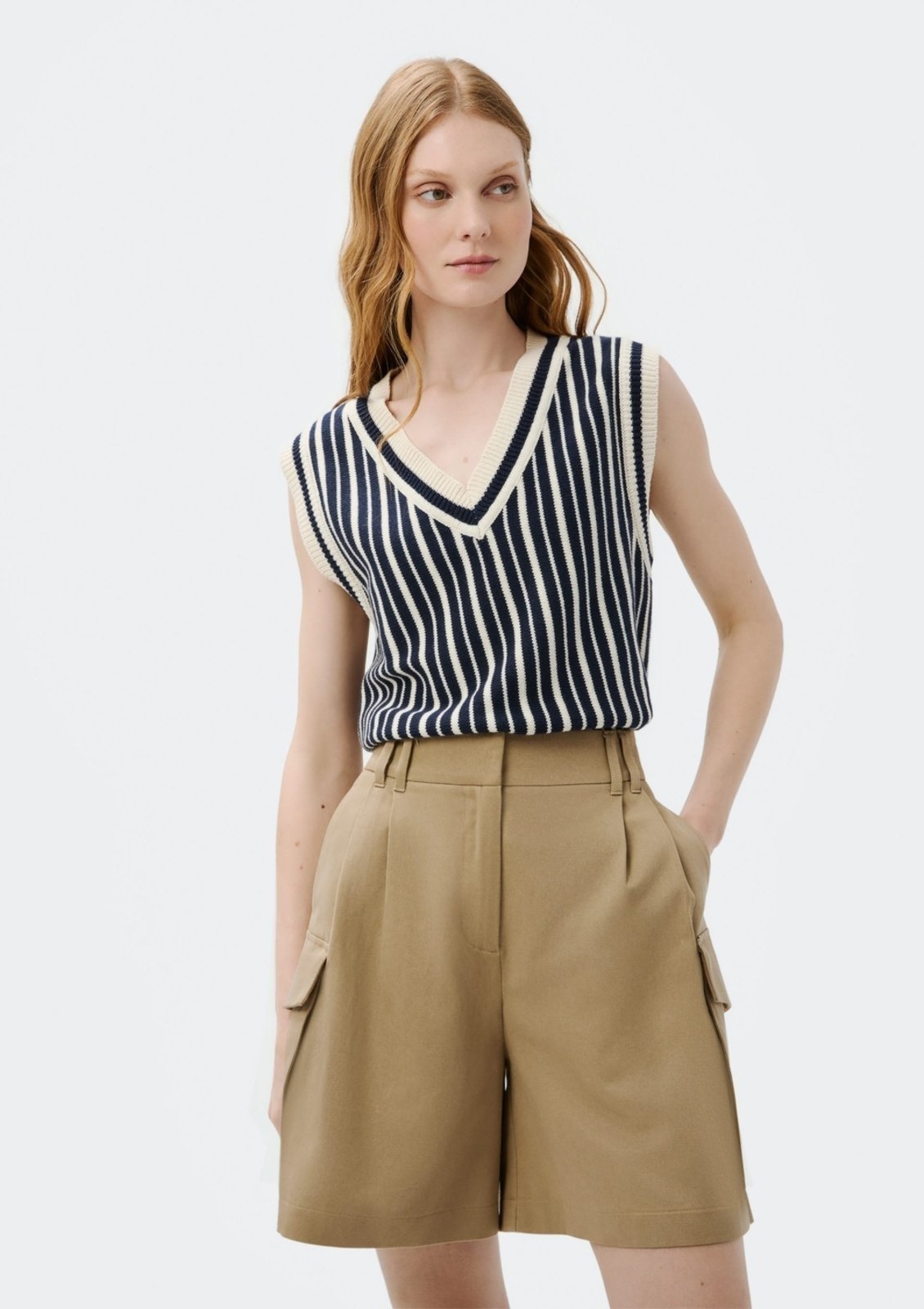 Shorts Feminino Cargo Em Alfaiataria Hering