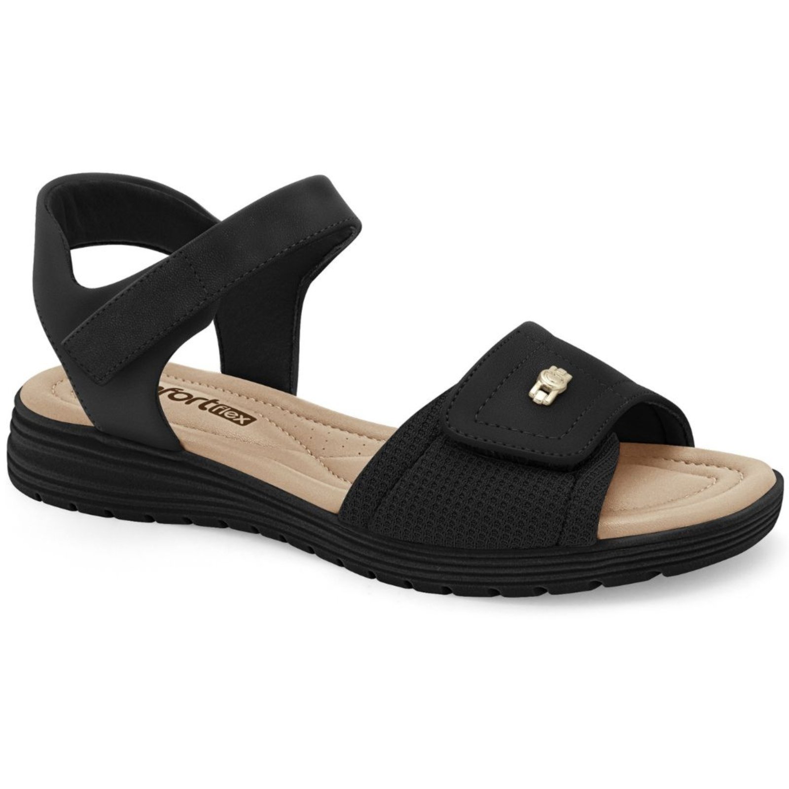 Sandália Feminina Preto Comfortflex 2351403-8