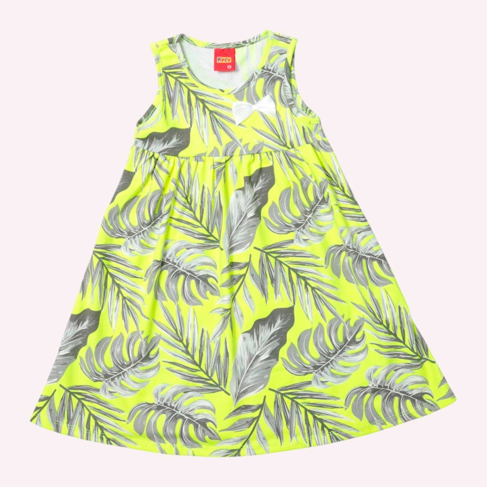 Vista 3 Infantil - Vestido Menina Folhagens Kyly off-white Kyly off-white