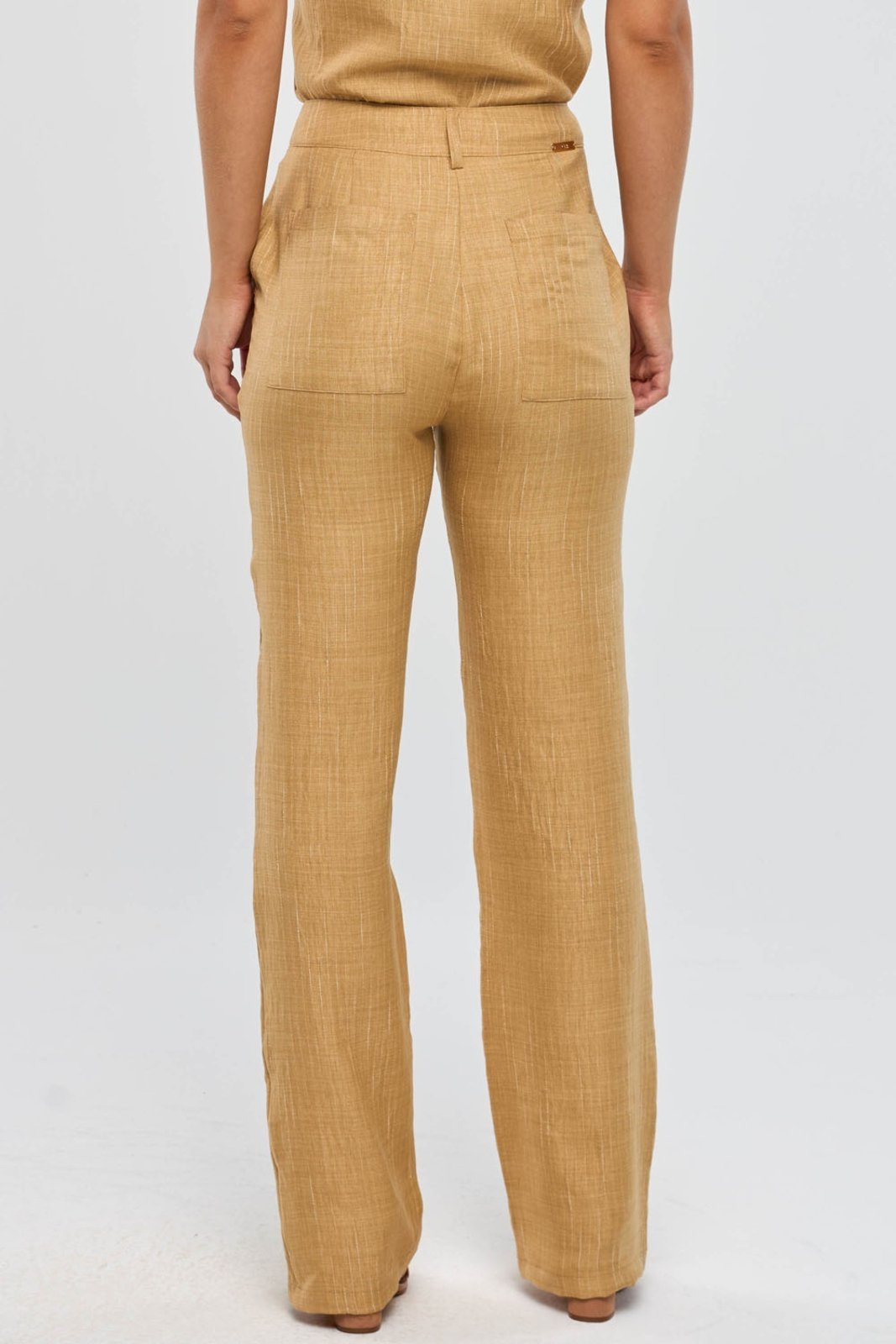 Calça PKS Alfaiataria Risca Bege