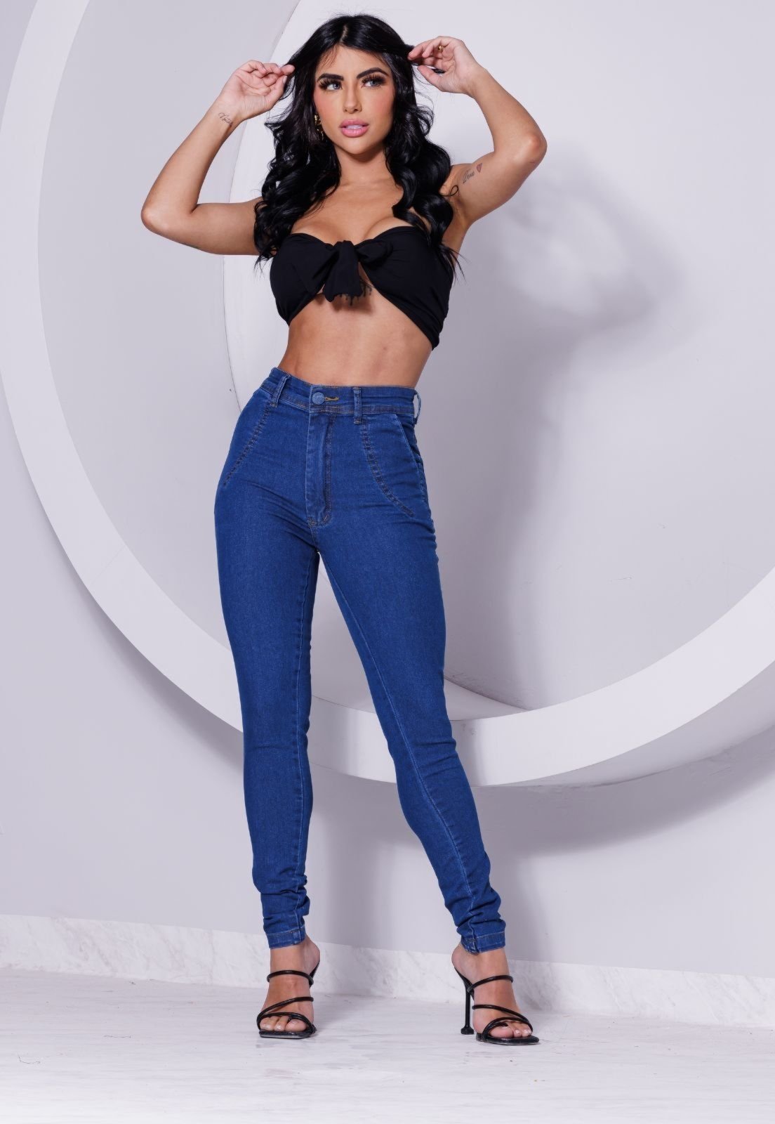 Cropped Faixa Amarração Preto