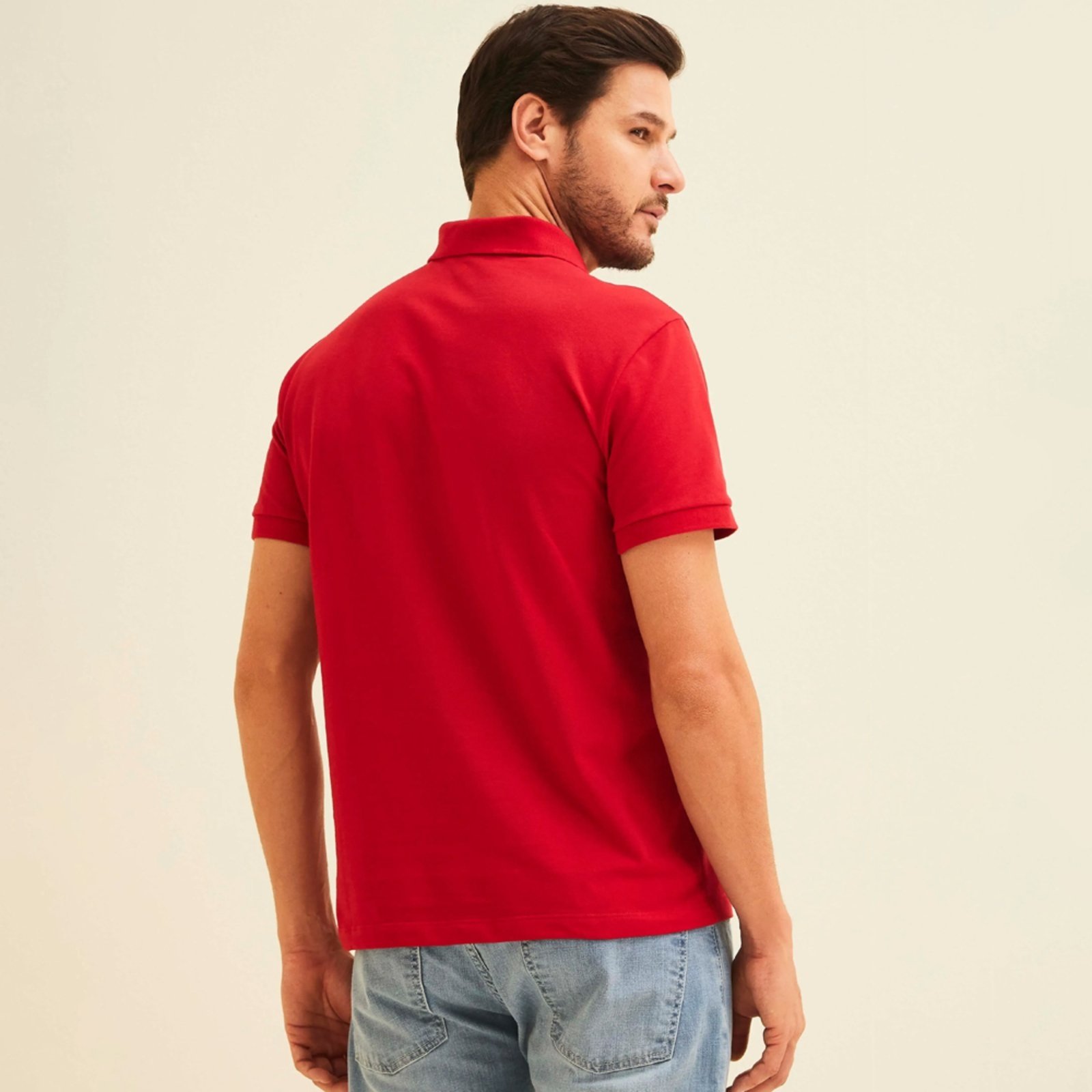 Vista 3 Camisa Polo Forum Flag Ve26 Masculino vermelho Forum vermelho