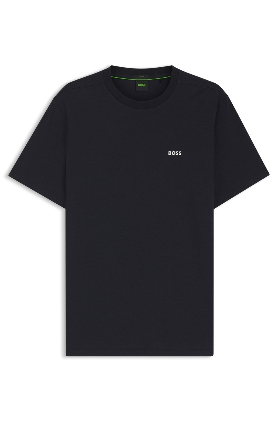 Camiseta regular de algodão com logo contrastante Azul-Marinho - 5GG